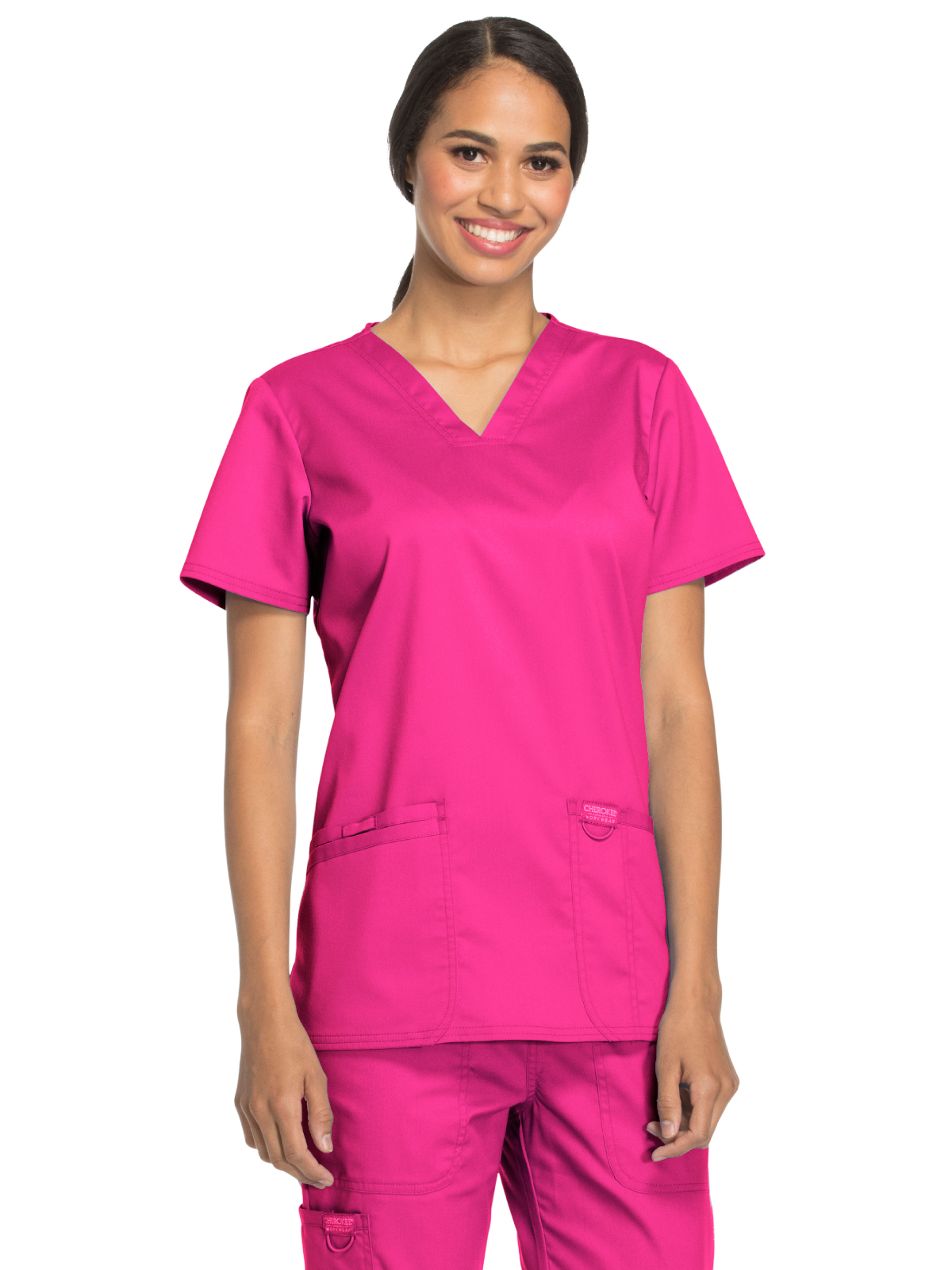 Cherokee - Workwear Revolution - Women's 3-Pocket V-Neck Top 57
