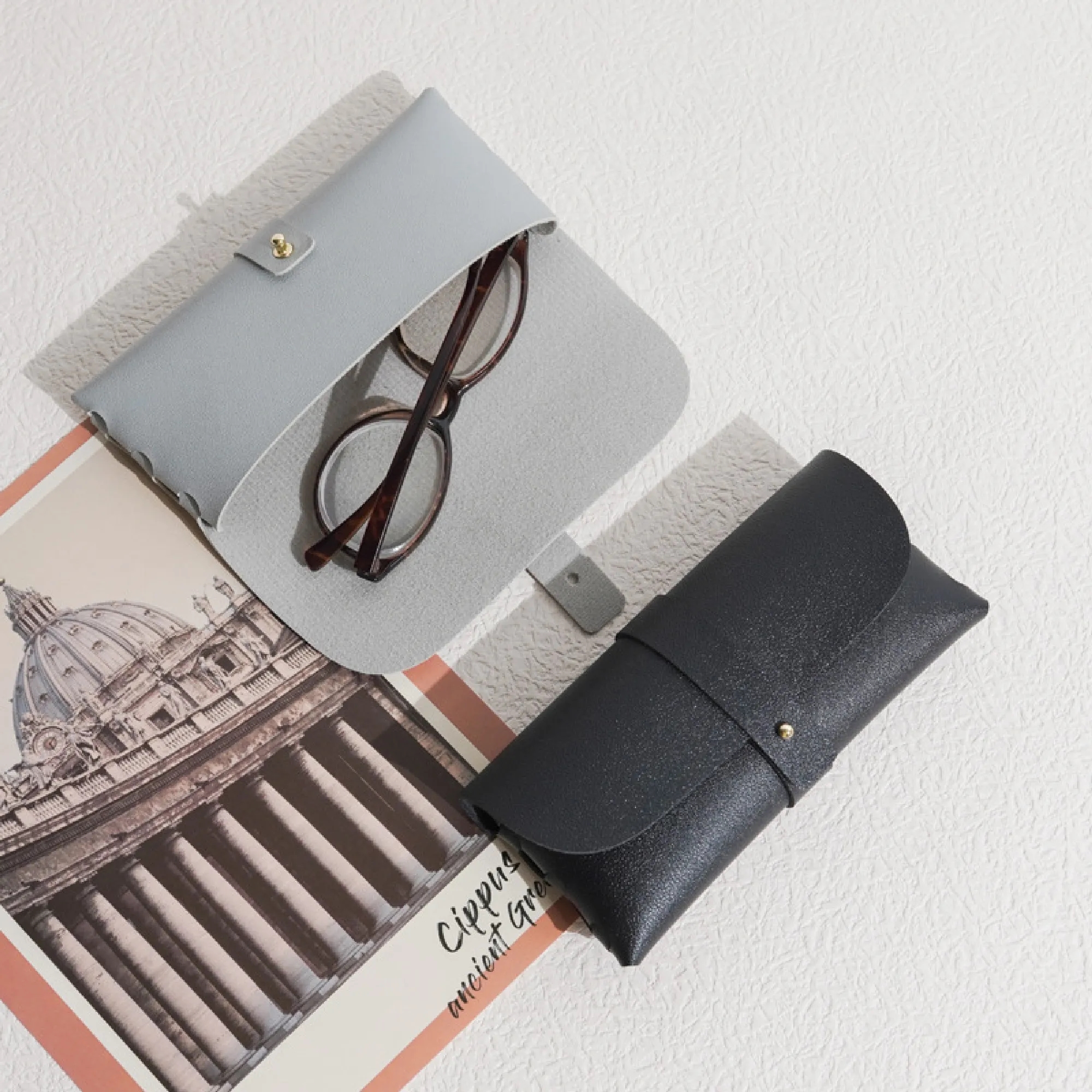PU Leather Eyeglass Case Soft Sunglasses Pouch 3
