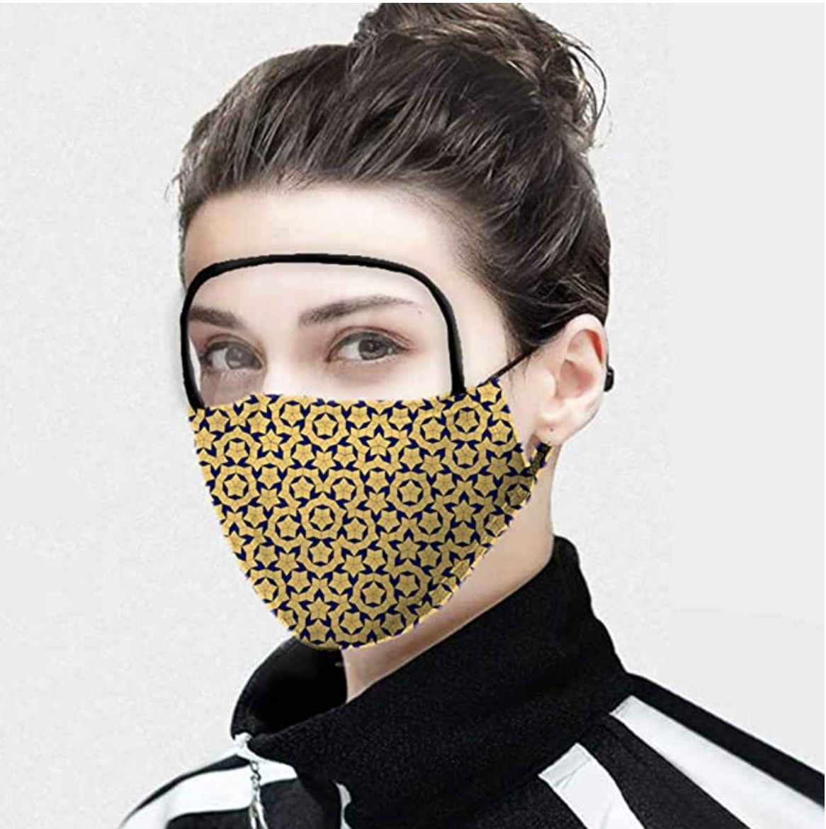 ClearView Smile PM2.5 Mask — Gilded Geo Pink 2