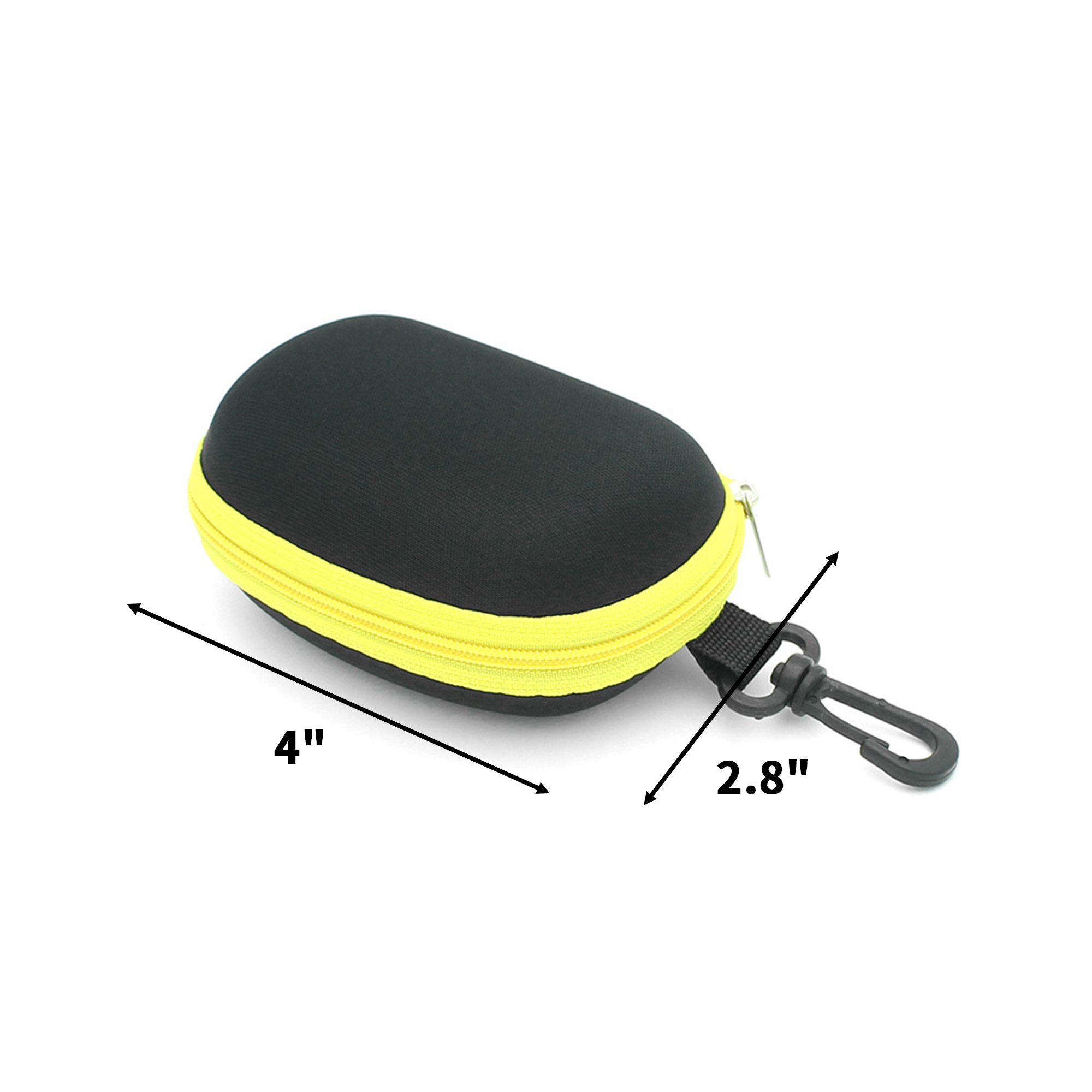 Ethylene Vinyl Acetate Waterproof Zipper Glasses Case 4" x 2.8" 2