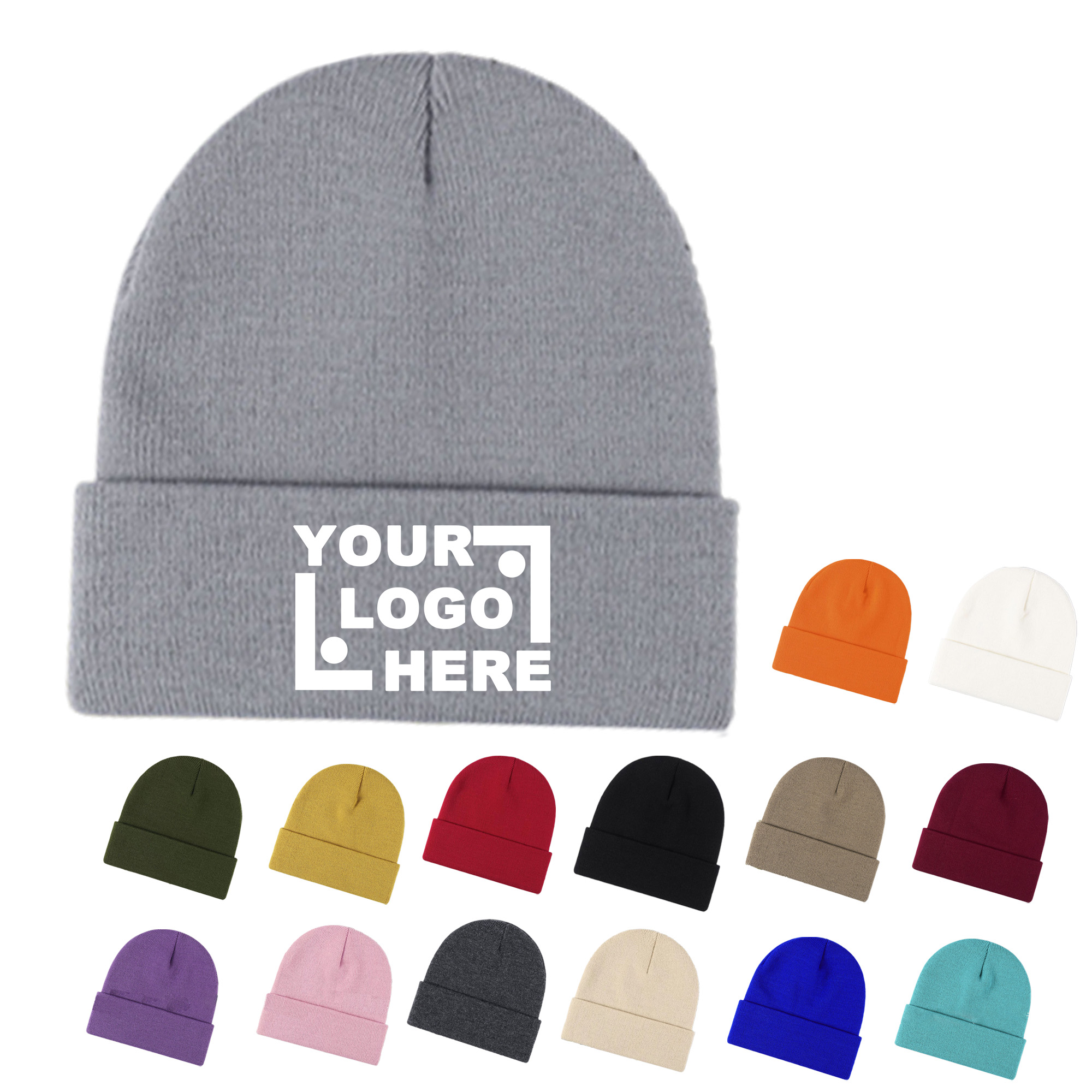 Cuffed Knit Hat, custom hat with logo imprint 2