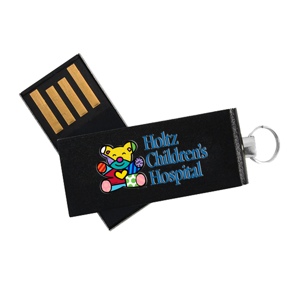 Willowbrook Black Aluminum Swivel USB 4