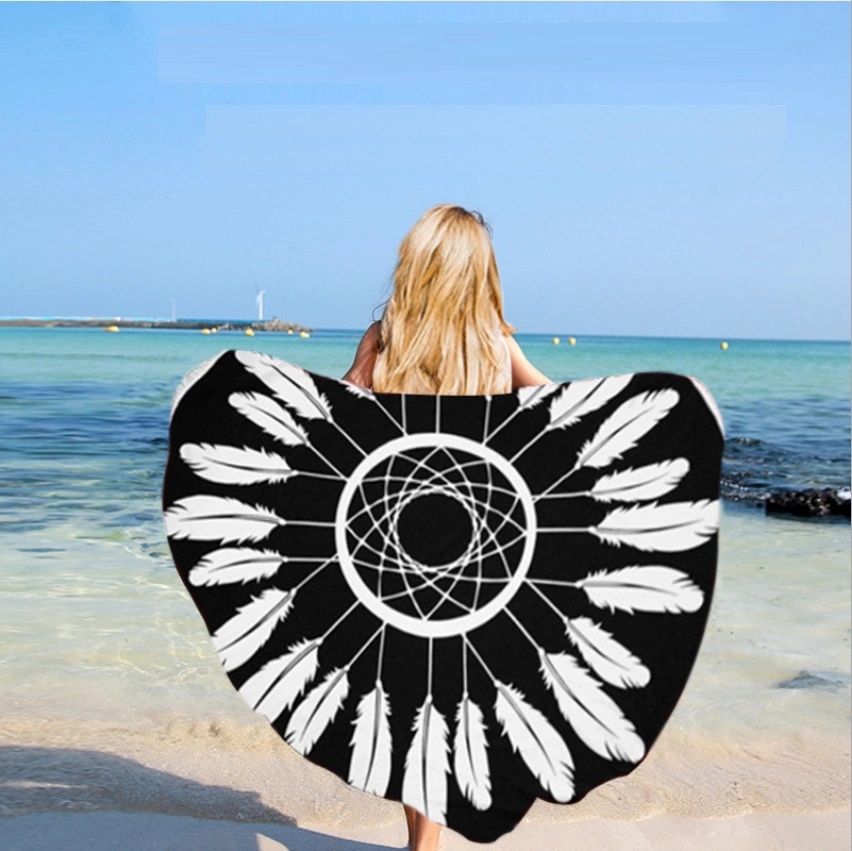 Custom Round Beach Towel 3