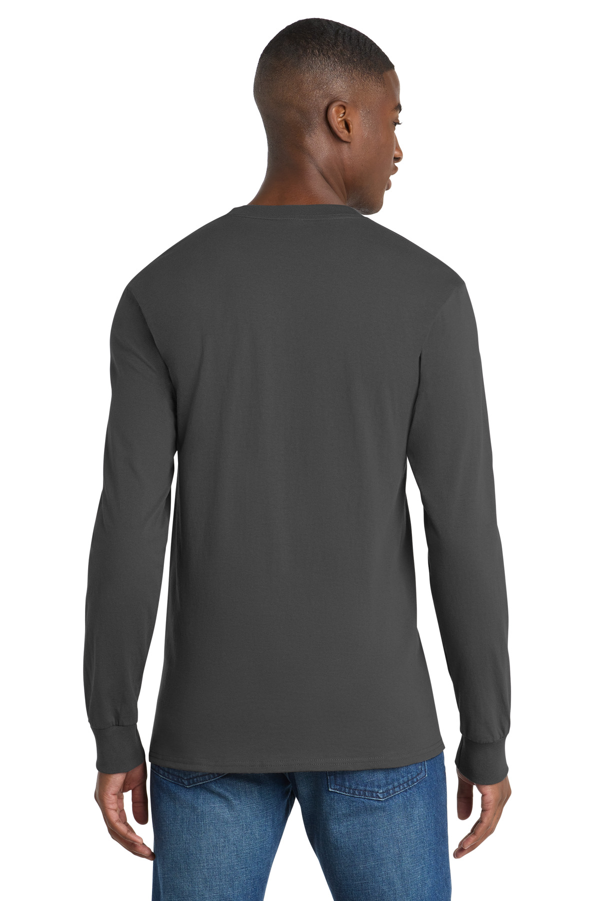 Port & Co Long Sleeve Essential Pocket Tee. PC61LSP 78