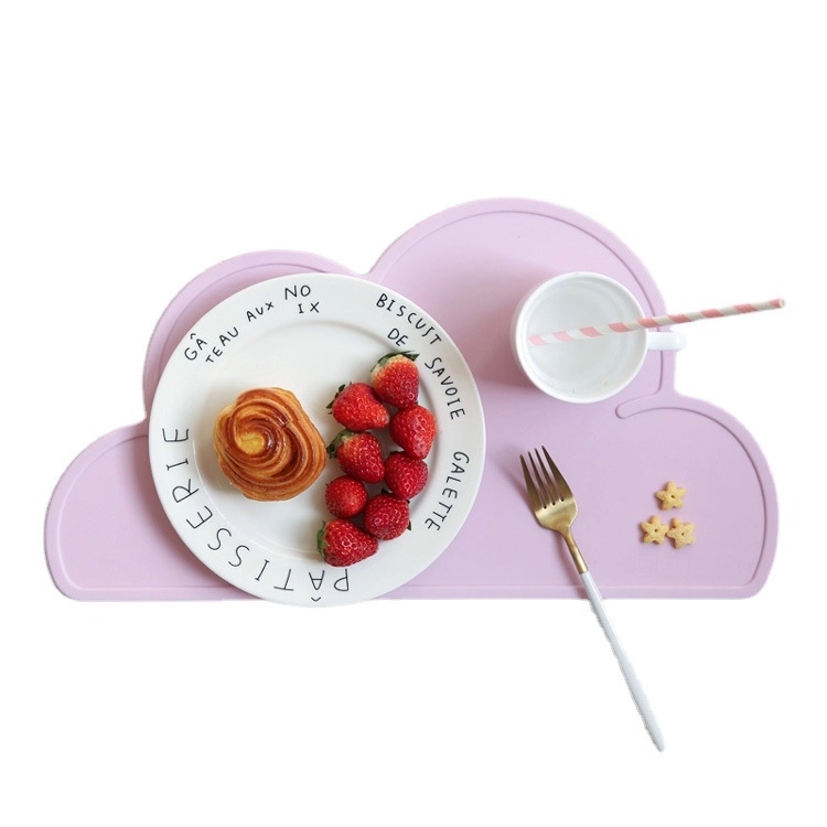 Custom Silicone Baby Food Placemat & Kids Cloud Table Mat 10