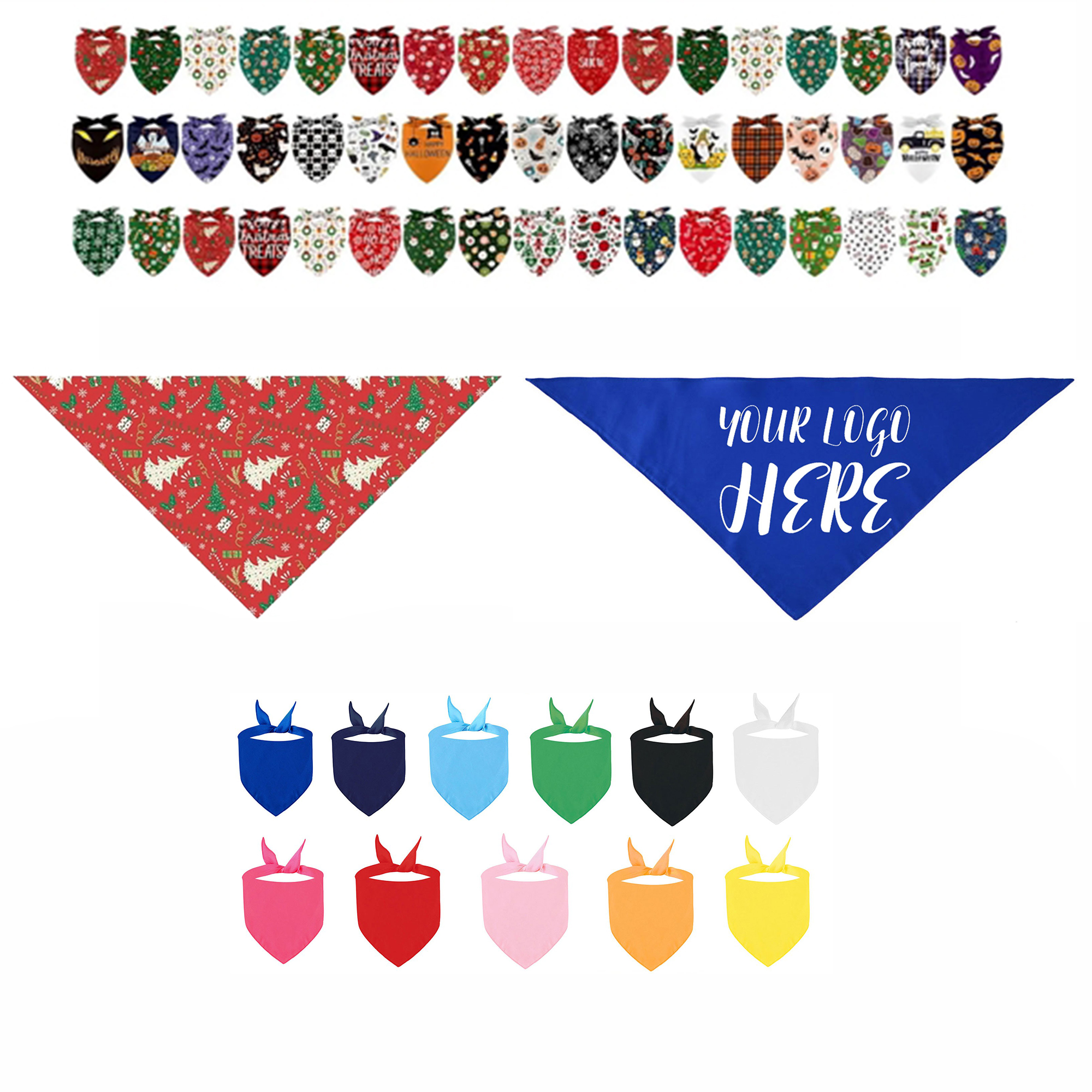 Full Color Pet Dog Bandana MOQ 10pcs 2