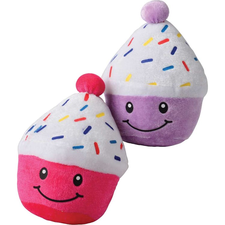 Plush Smiling Cupcake - Pink and Purple 2