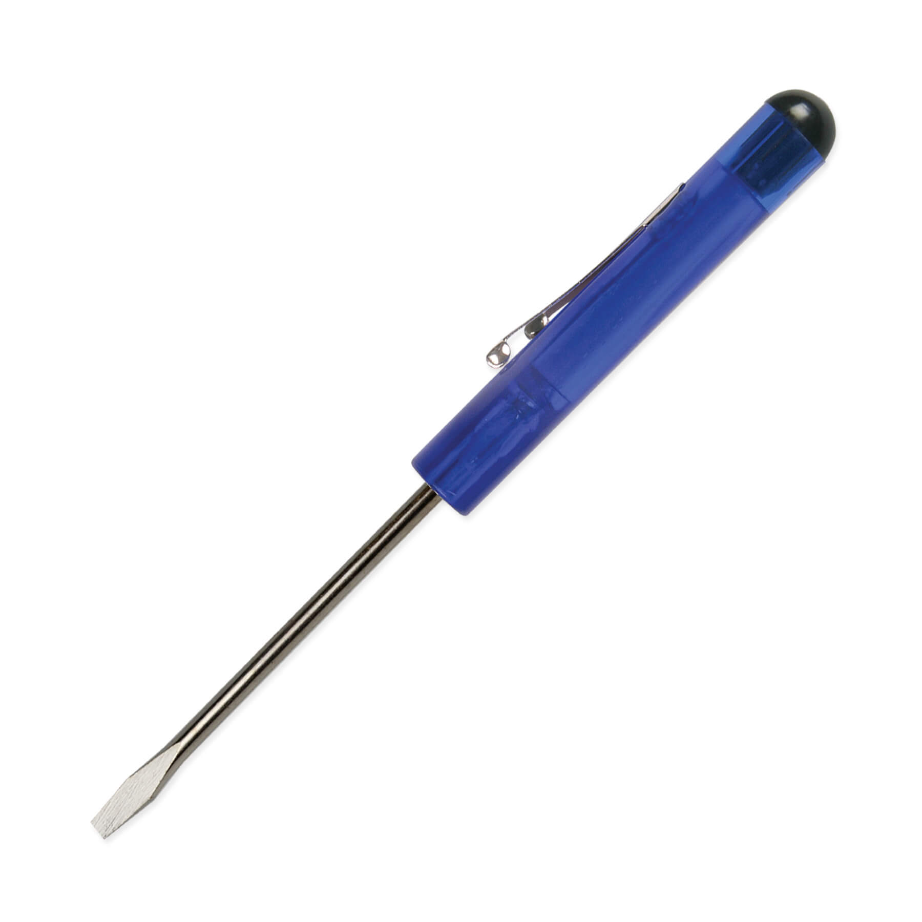 Pocket Screwdriver 1/8" Flat Tip Blade + Button Top 30
