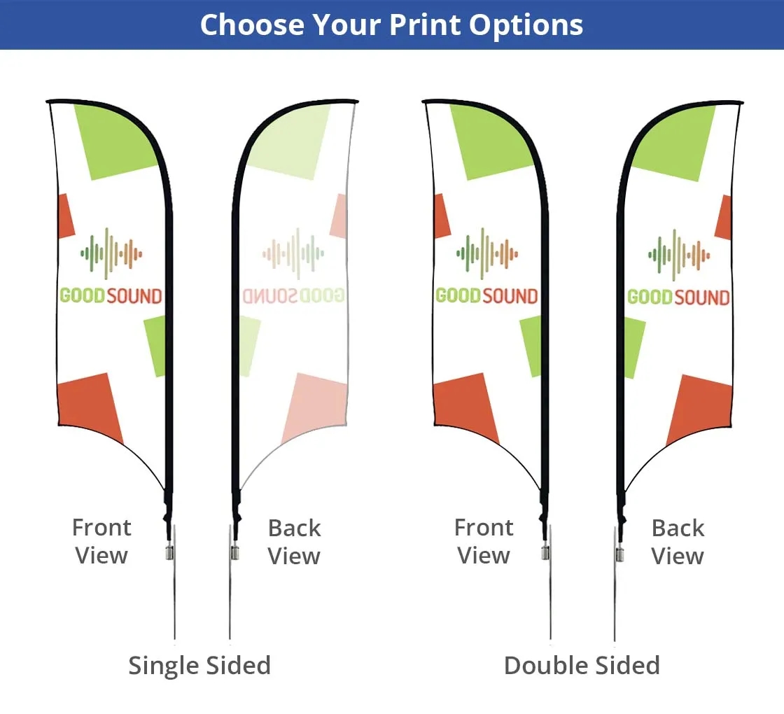 Concave Flags, Double Sided package (2.9ft x 15.5ft) 4