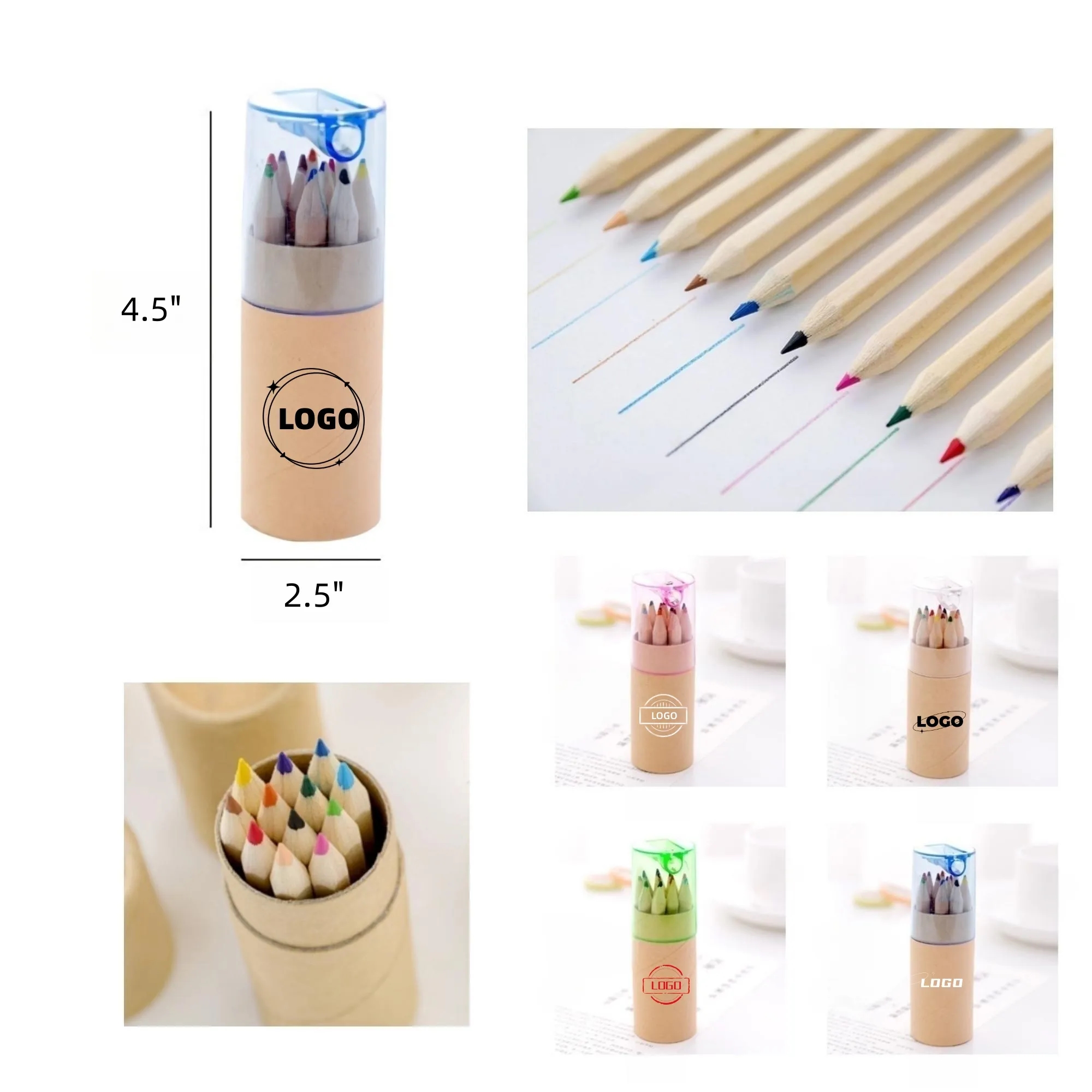 12pcs Colored Pencil Set With Portable Sharpener 4