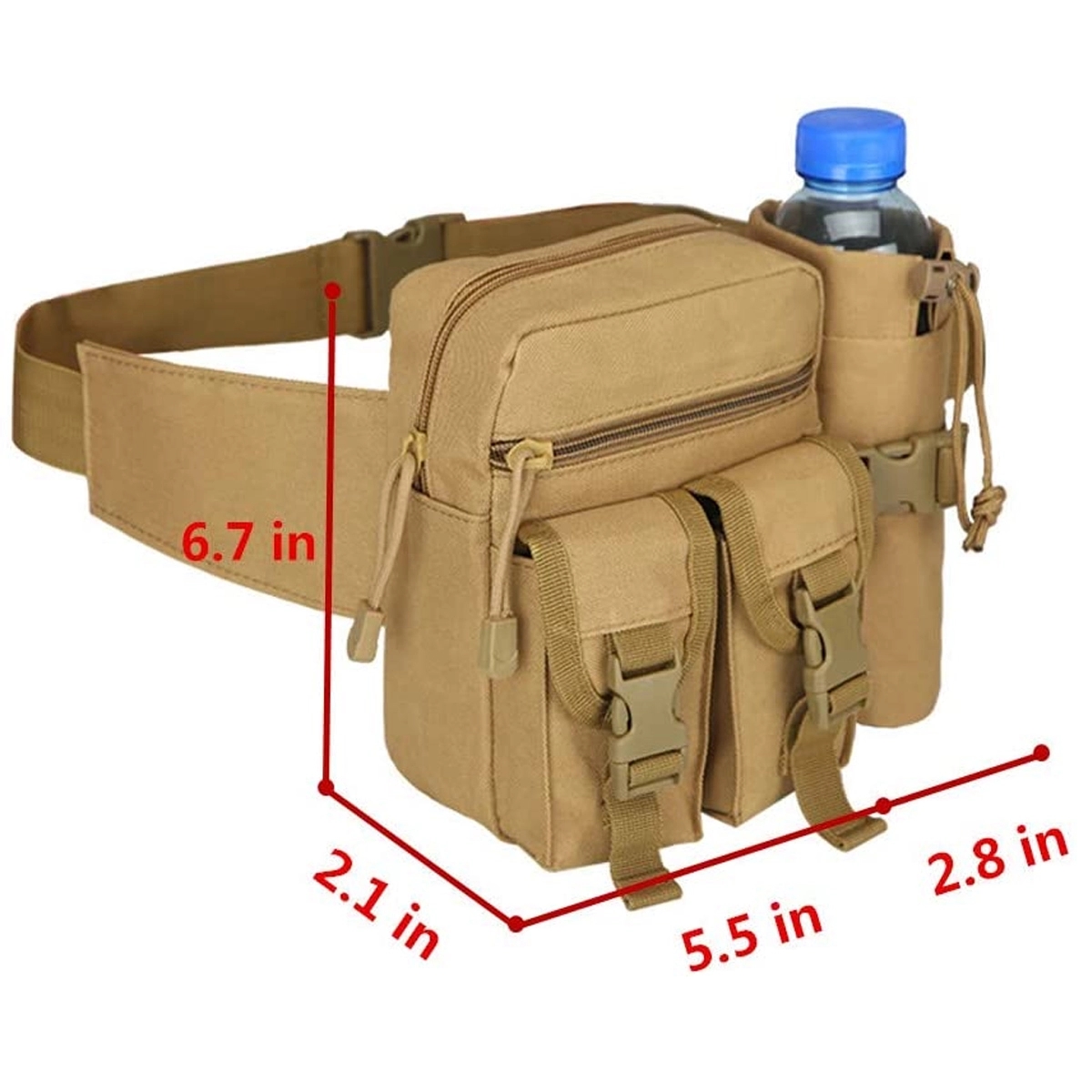 Camping Military Waist Bag With Water Bottle Pouch 5