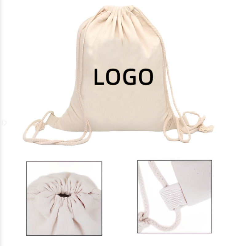 5.5 oz Canvas Drawstring Backpack 2
