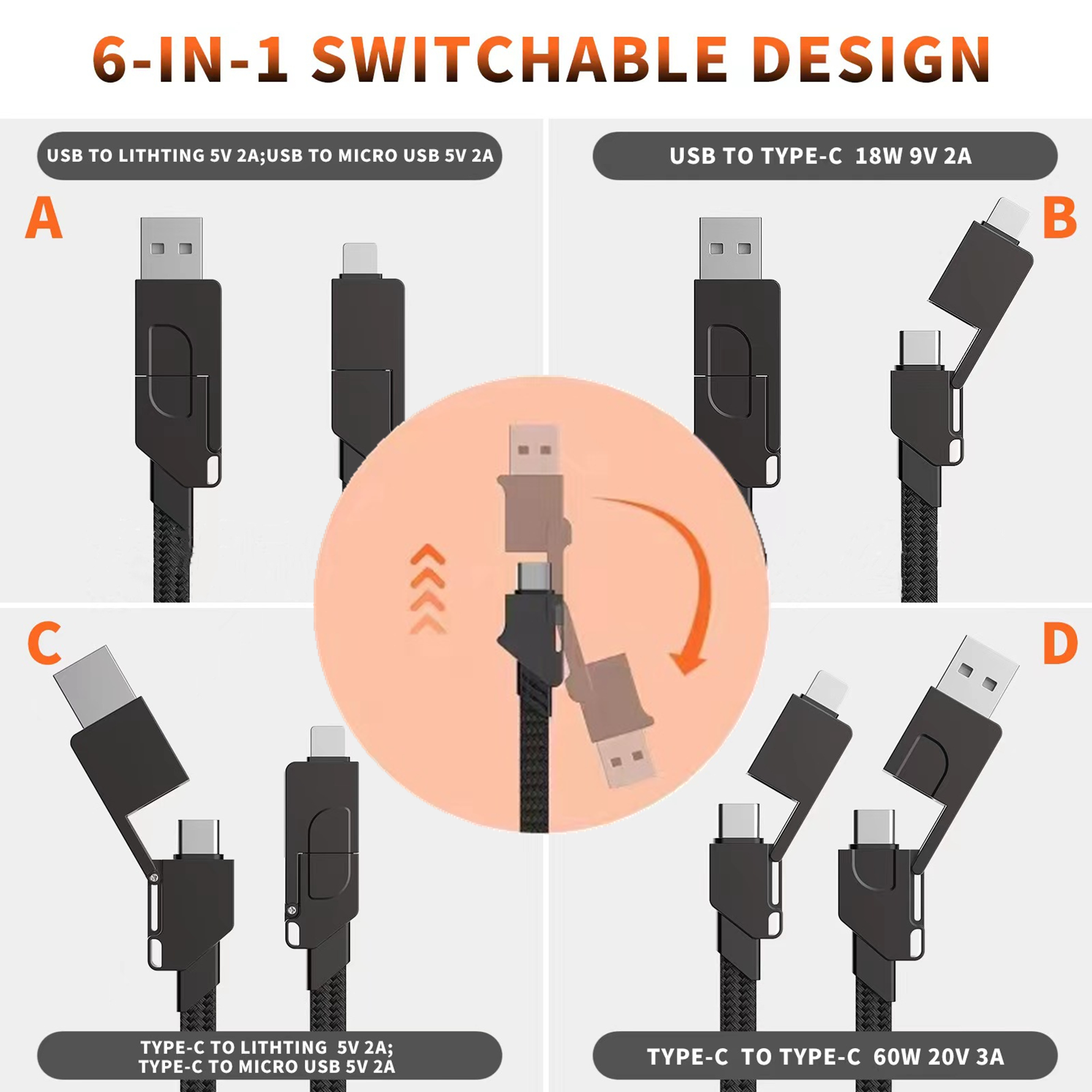 6-in-1 Multi Charging Cable 3