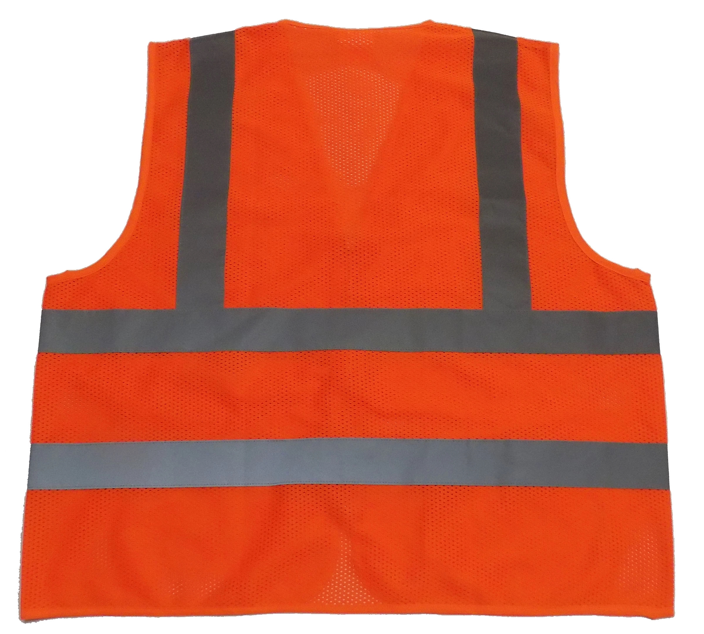 Ansi Class 2 Safety Orange Vest With 2 Pockets, All Solid 3