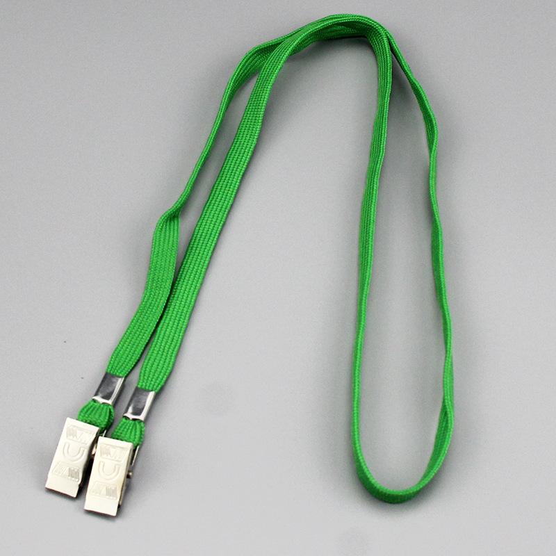 Bulk Flat Lanyards w/Two Bulldog Clips 4