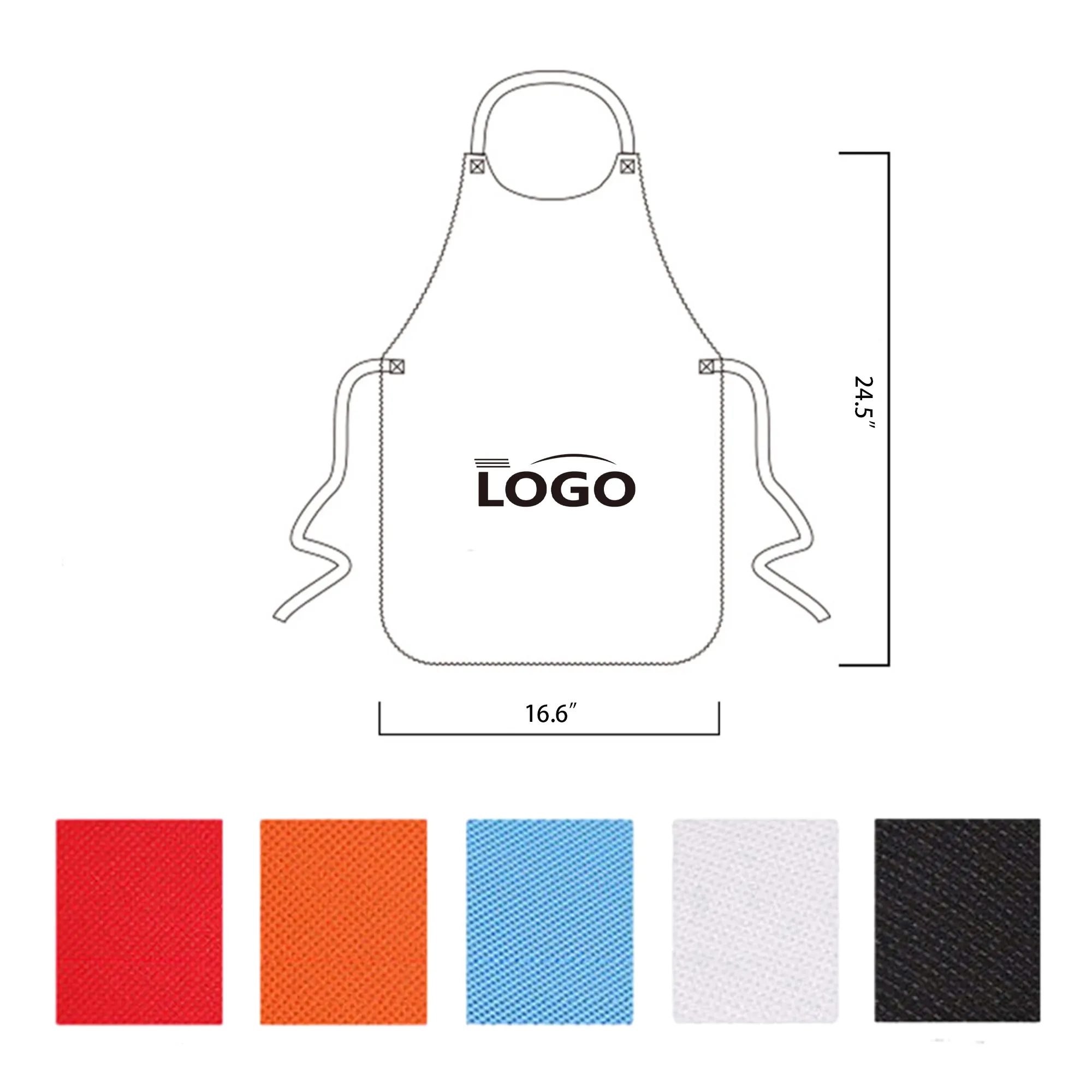 Disposable Oil And Waterproof Non-woven Apron MOQ 100PCS 2