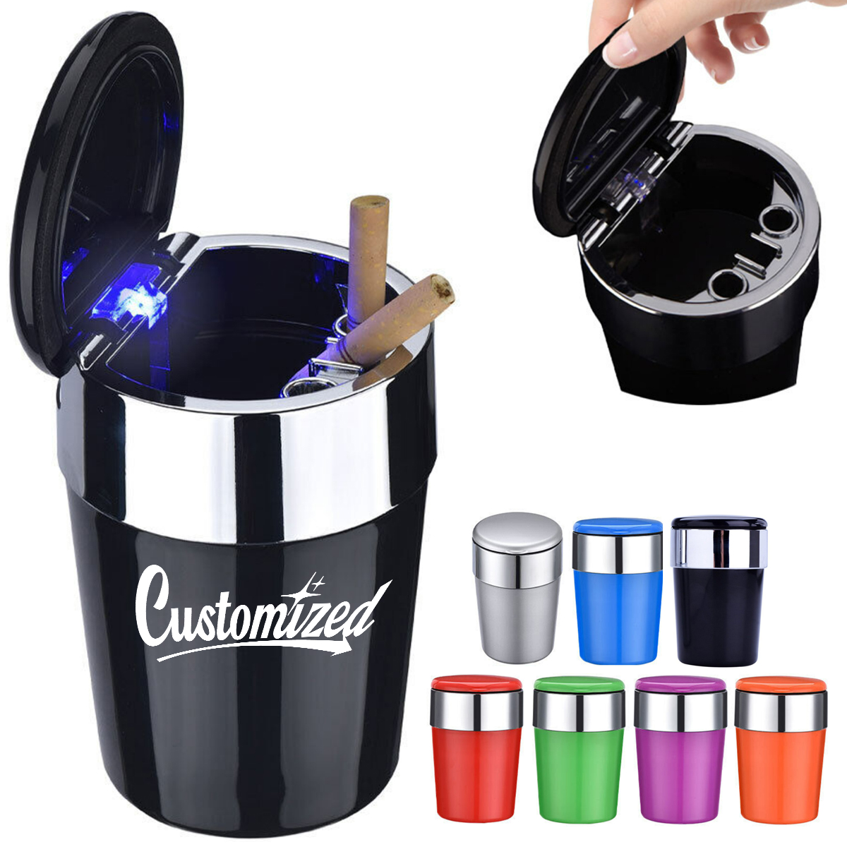 Car Ashtray with LED Light 8