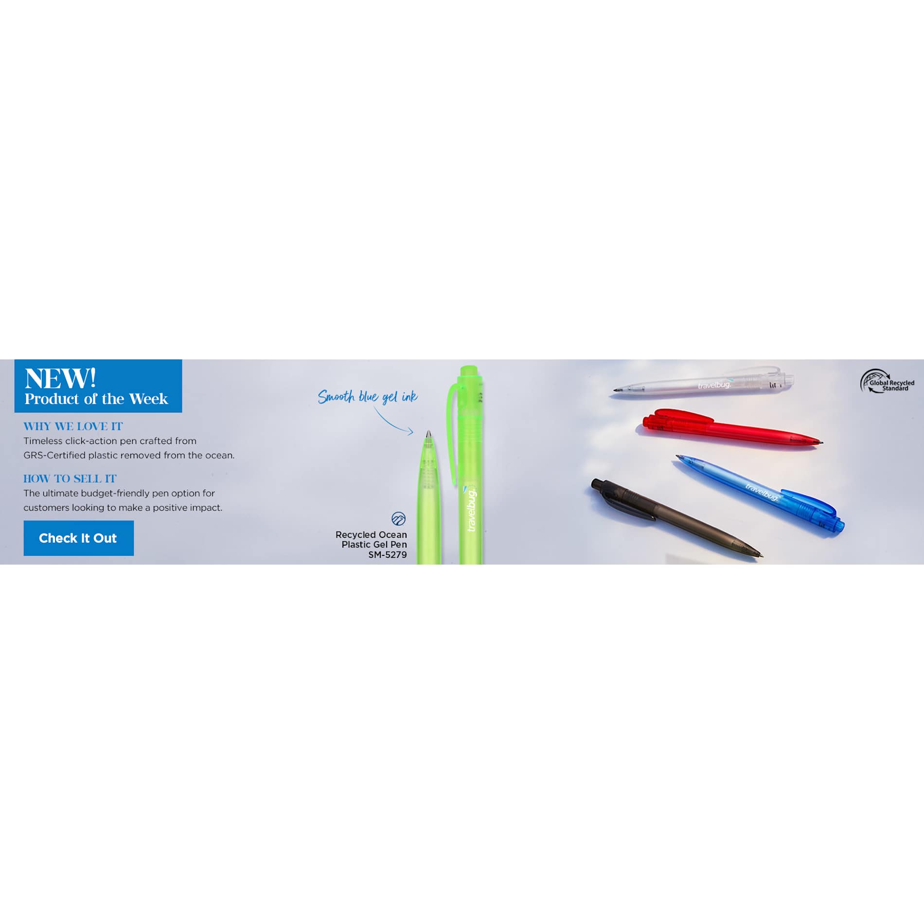 Recycled Ocean Plastic Gel Pen 9