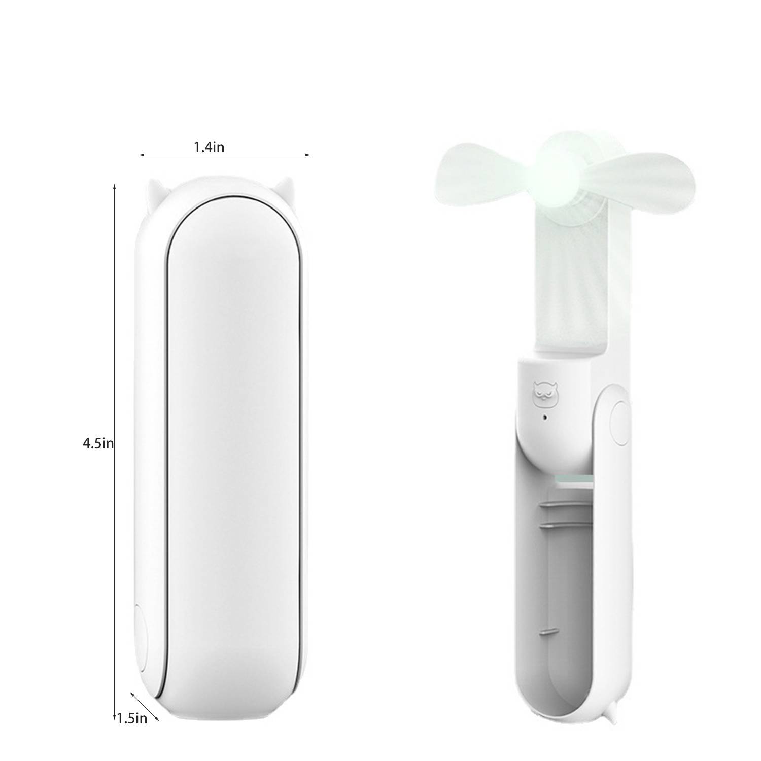 Portable Folding USB Handheld Fan w/ Power Bank 4
