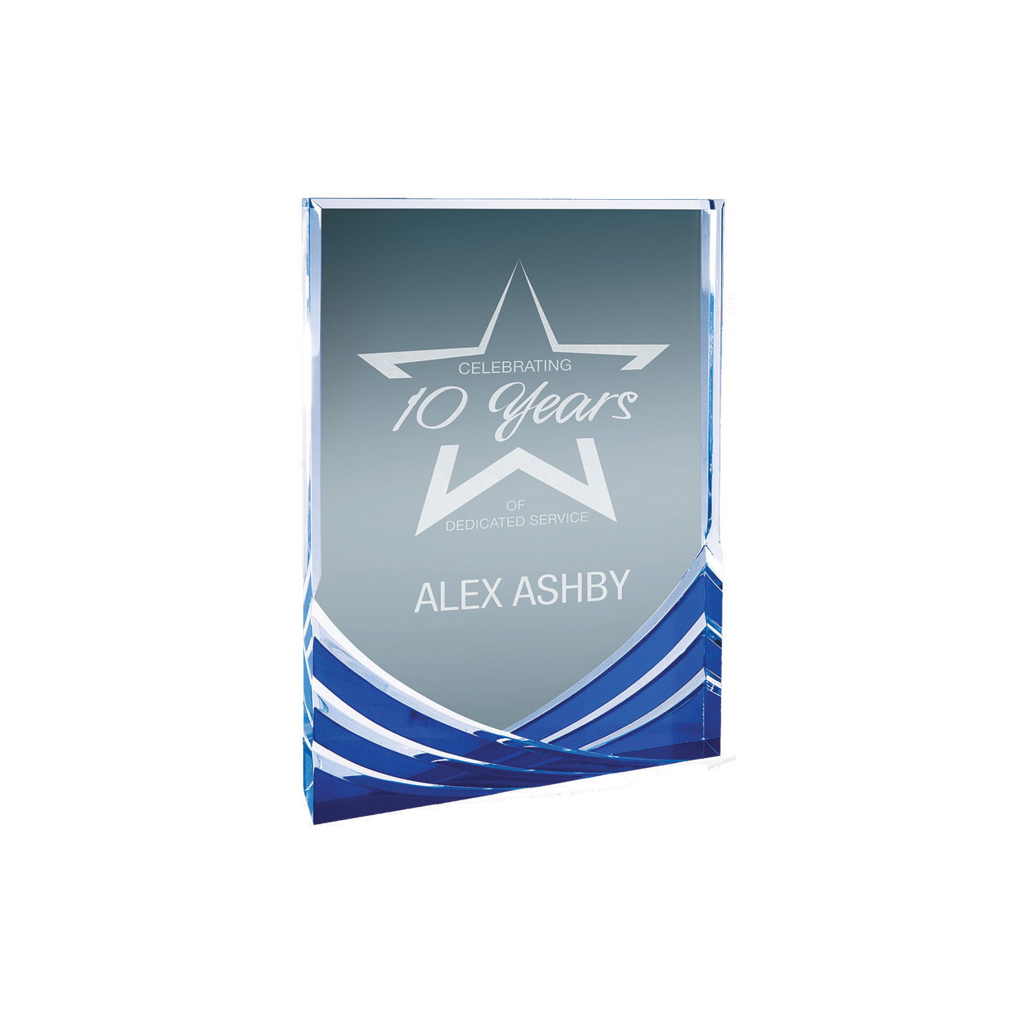 6" x 8" Blue Rectangle Soaring Acrylic Award