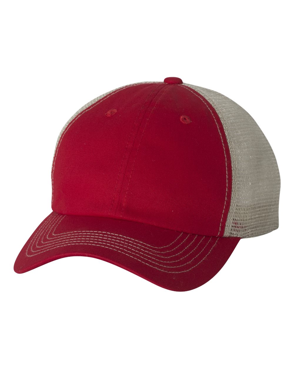 Contrast-Stitch Mesh-Back Cap - 3100 2