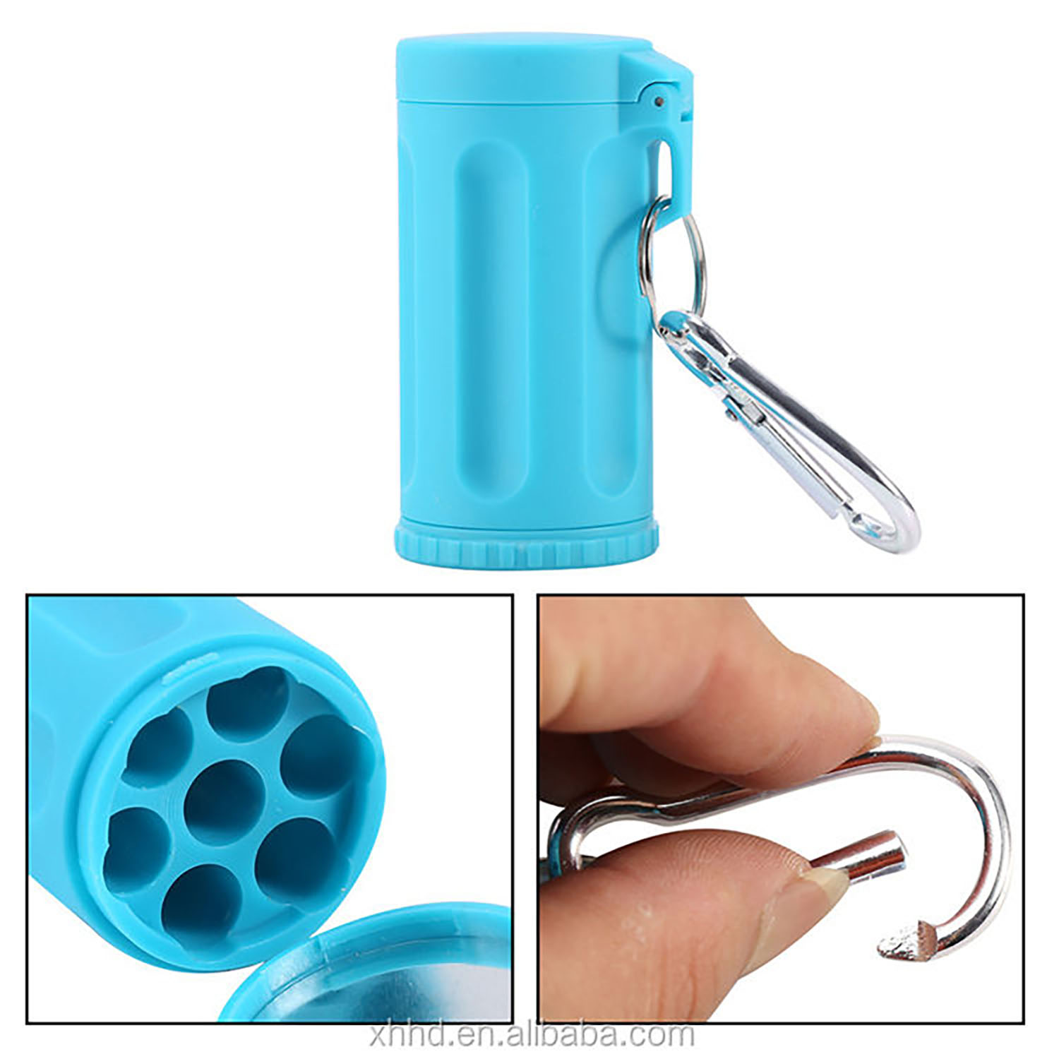 Outdoor Plastic Ashtray w/ Carabiner 8