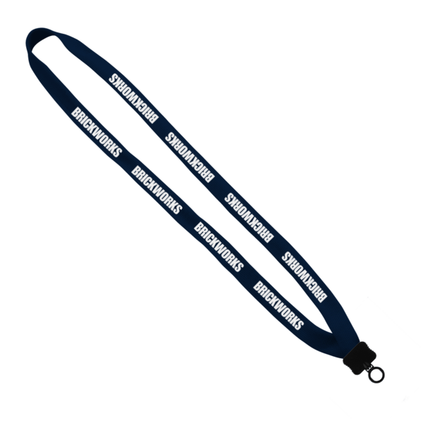 5/8" Polyester Lanyard with Plastic Clamshell & O-Ring 23