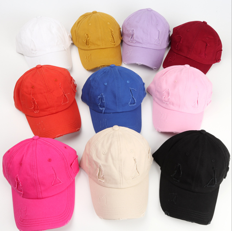 Unisex Washed Ripped cowboy hat Baseball Worker Cap 2