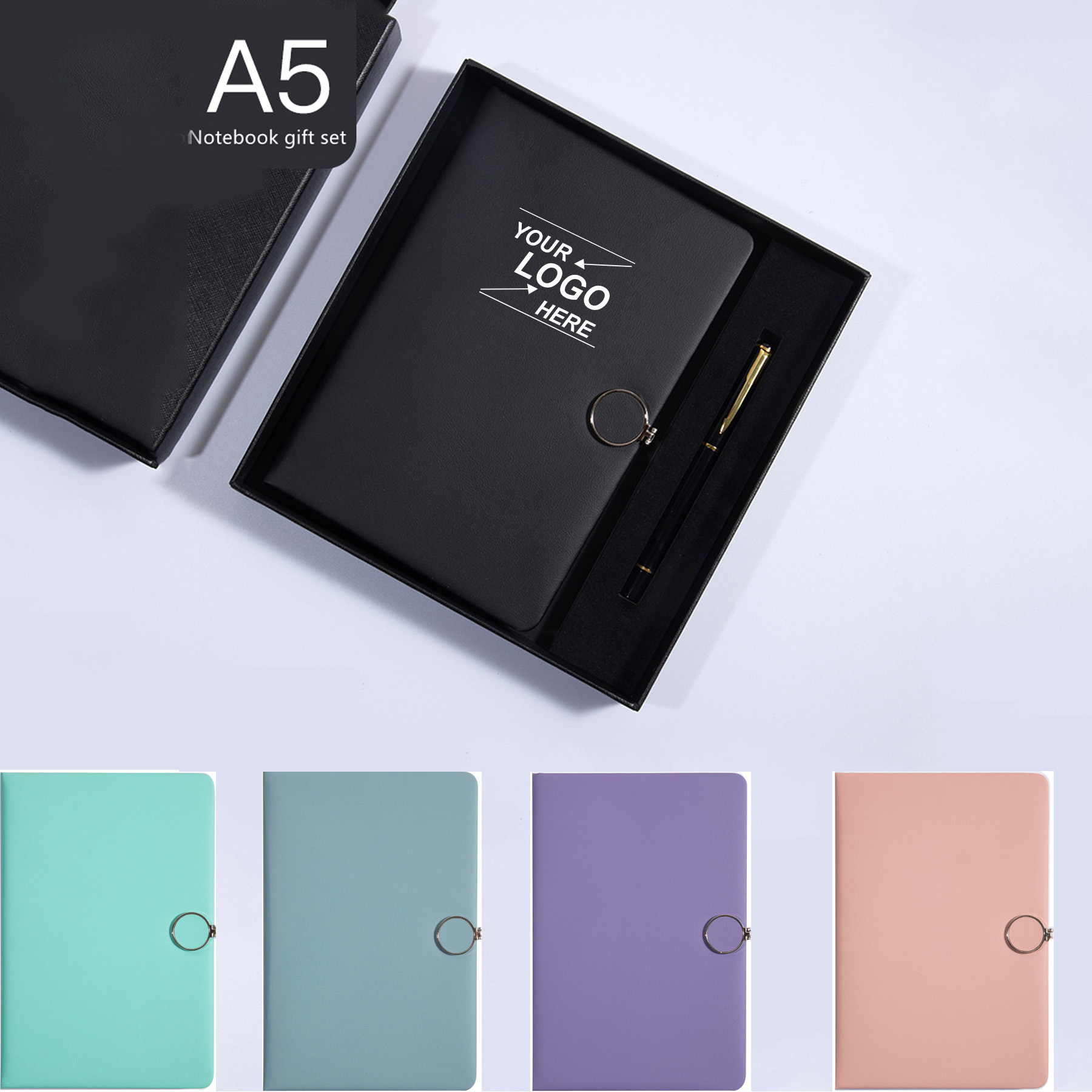 5" Hardcover Notebook with Pen Loop 1