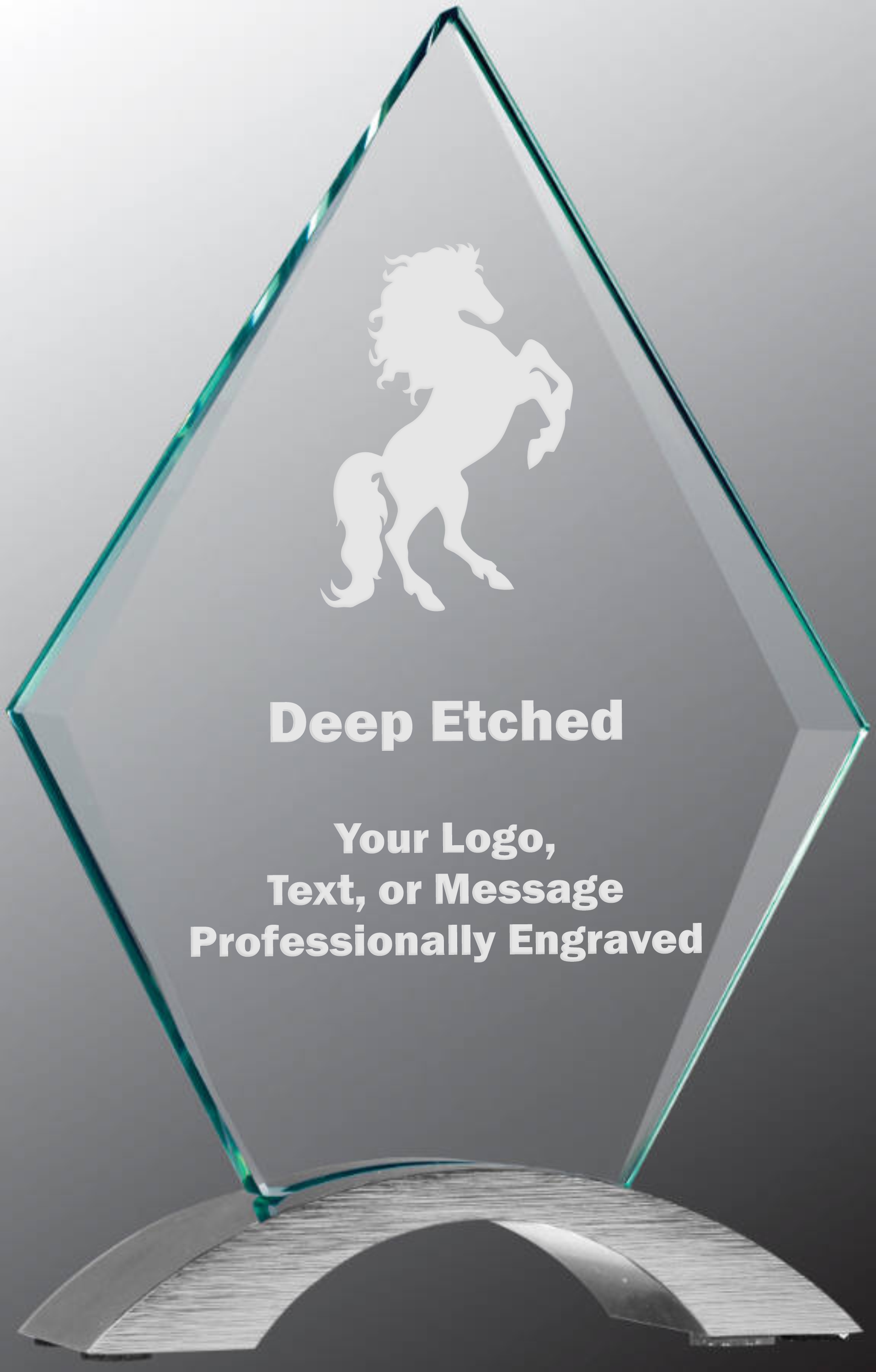 7 1/4" Diamond Cosmic Glass with Silver Base Award