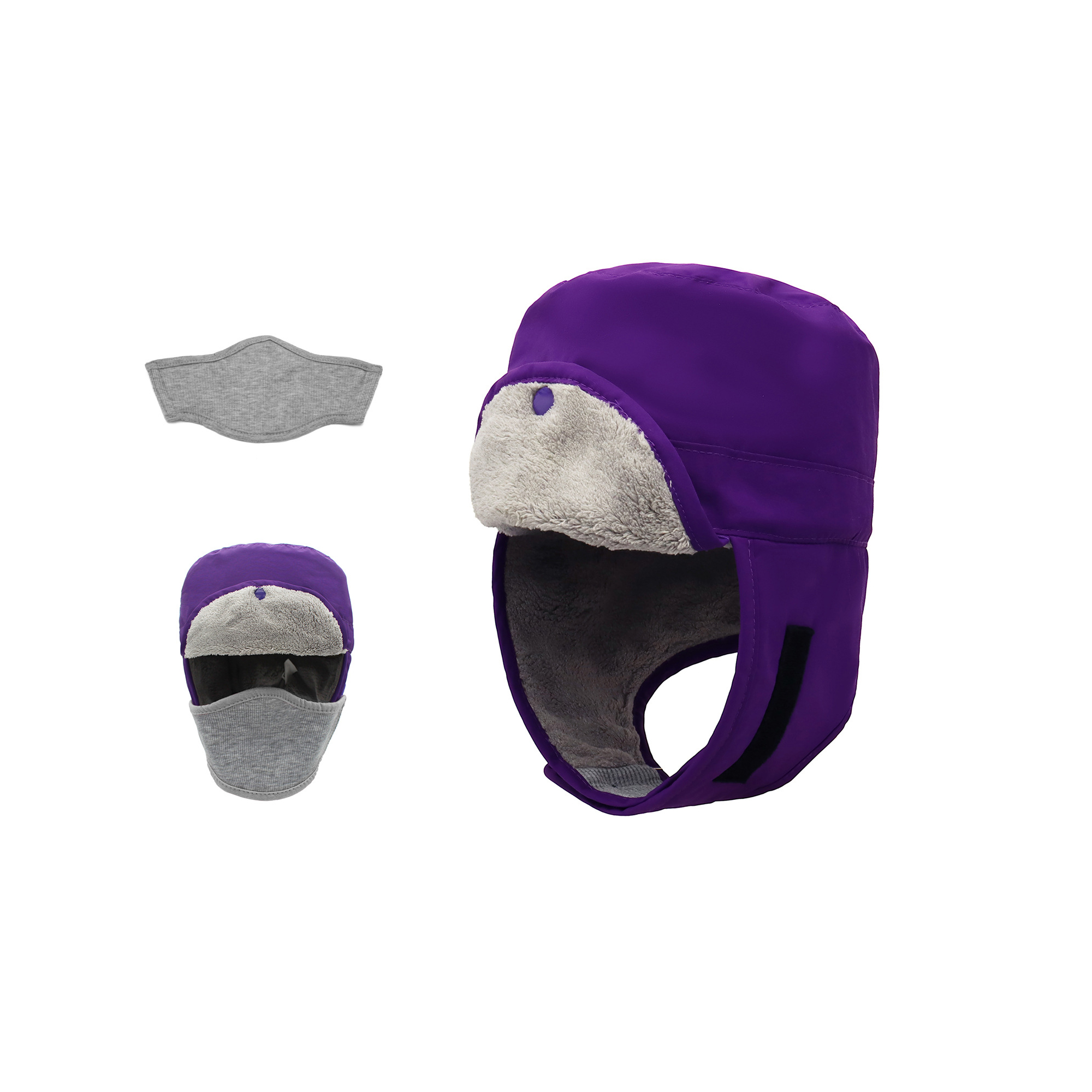 Waterproof Trapper Cap With Detachable Face Cover 3