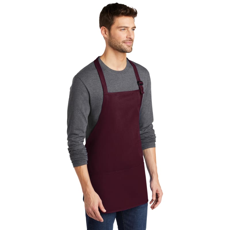 Port Authority Medium-Length Apron With Pouch Pockets. 27