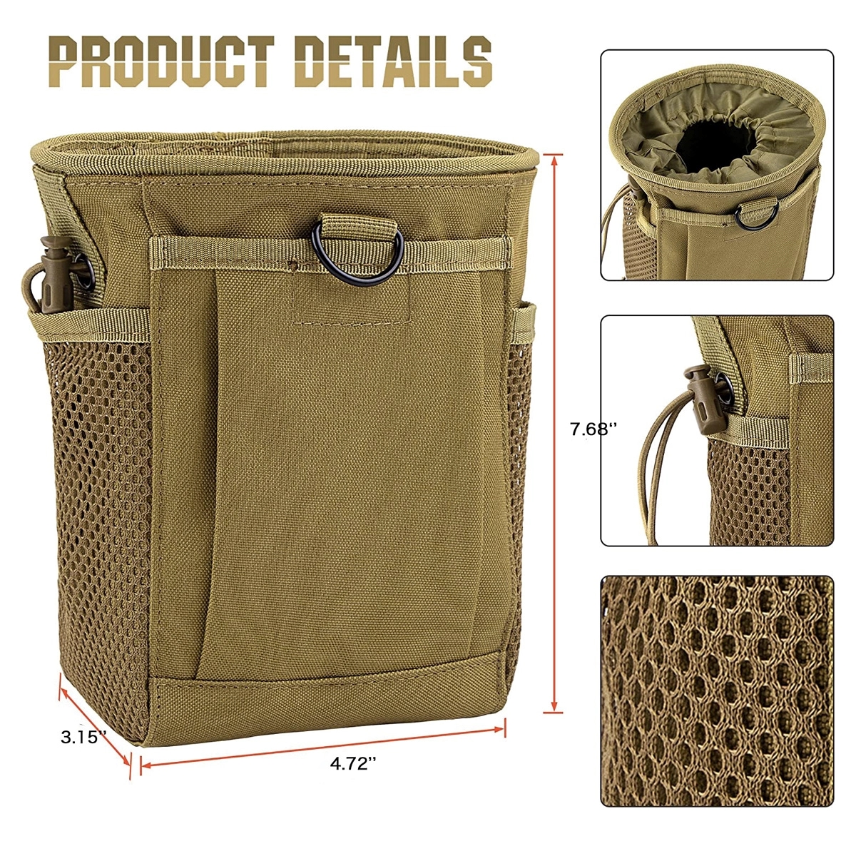 Tactical Molle Drawstring Dump Pouch 4