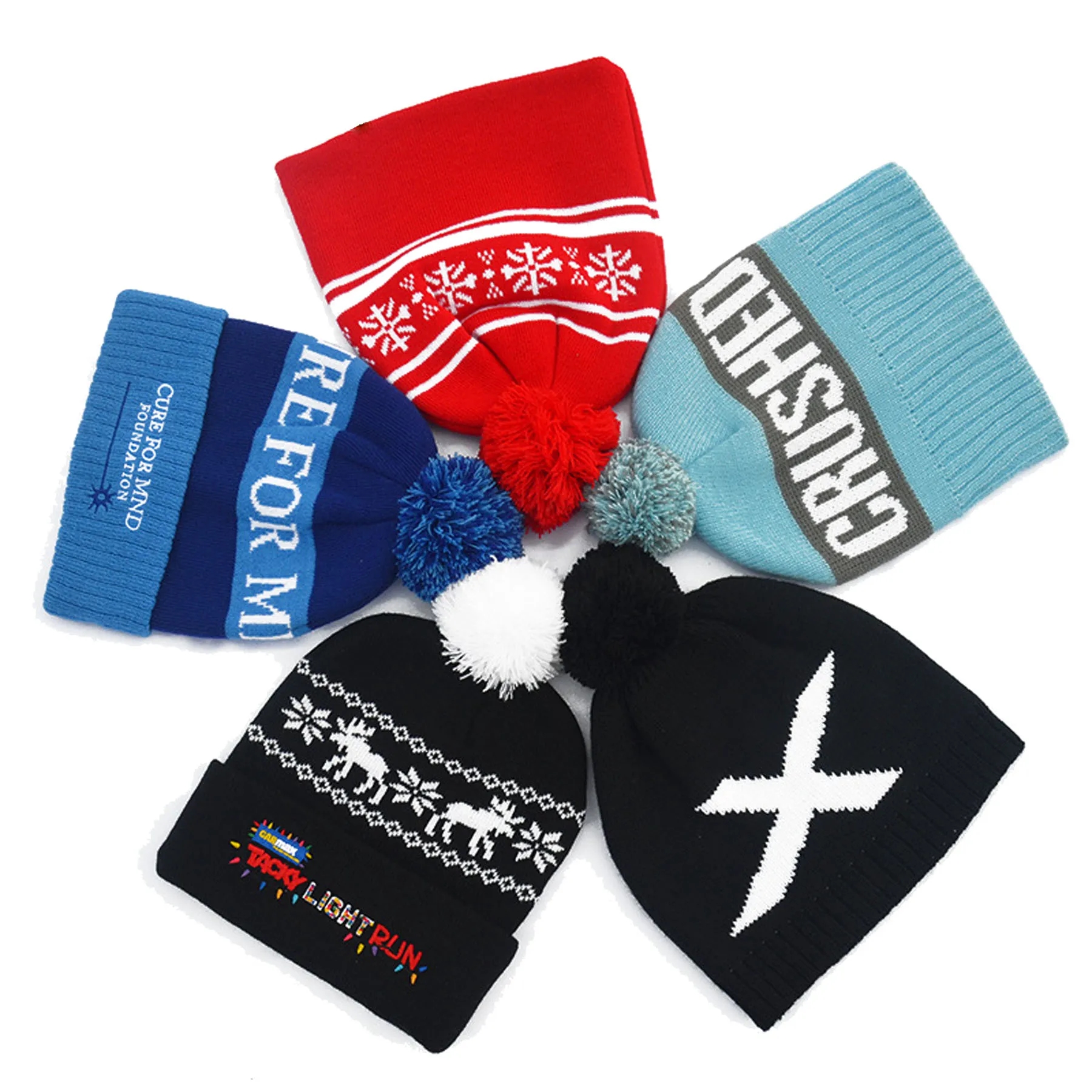 Custom Acrylic Knitted Fan Beanie 6