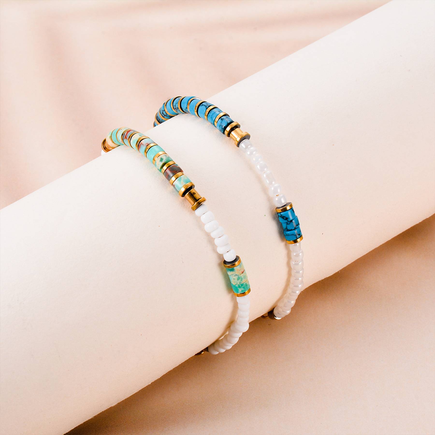 Stainless steel turquoise bracelet 5