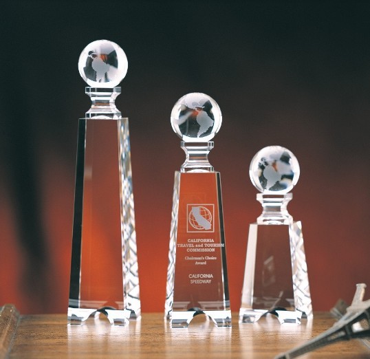 Designer Crystal Globe on Gate Tower Award 1