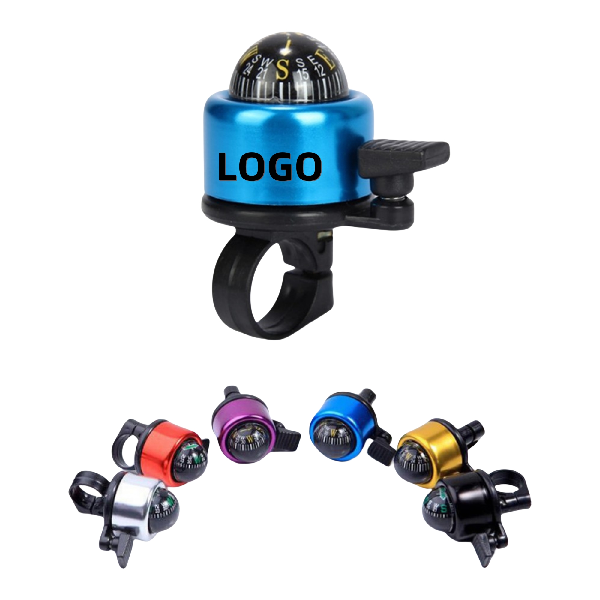 Aluminum Alloy Bicycle Bell With Compass 2