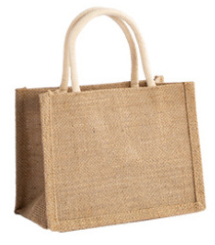 Natural Jute Fiber Tote Bag, custom tote bag with logo imprint 3
