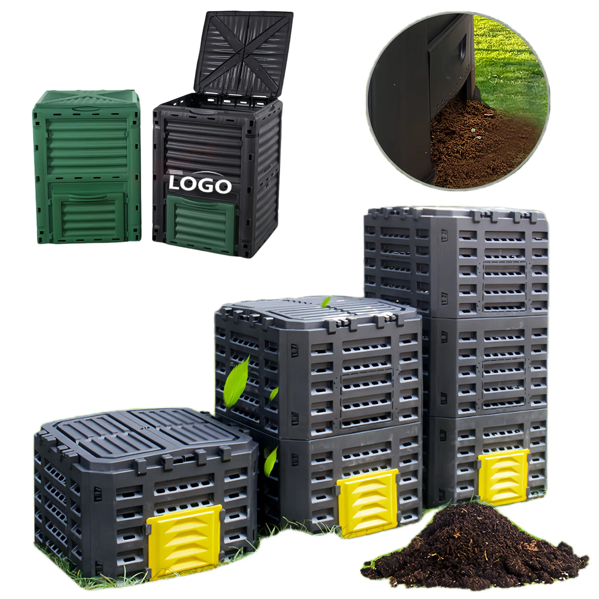 Premium 300L Garden Compost Bin For Leaf Recycling And Waste
