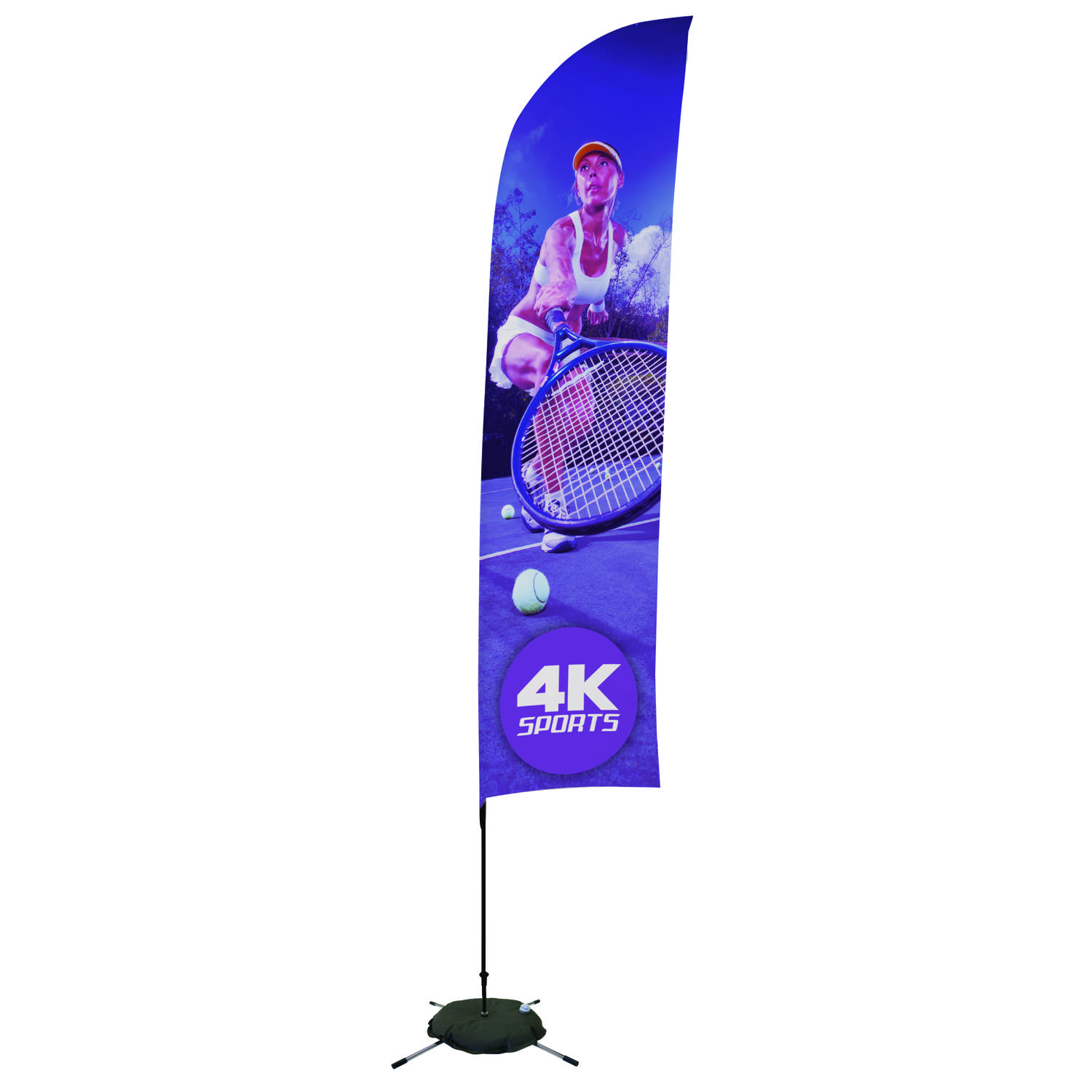 13' Streamline Blade Sail Sign Kit (Single-Sided with Scissor Base)