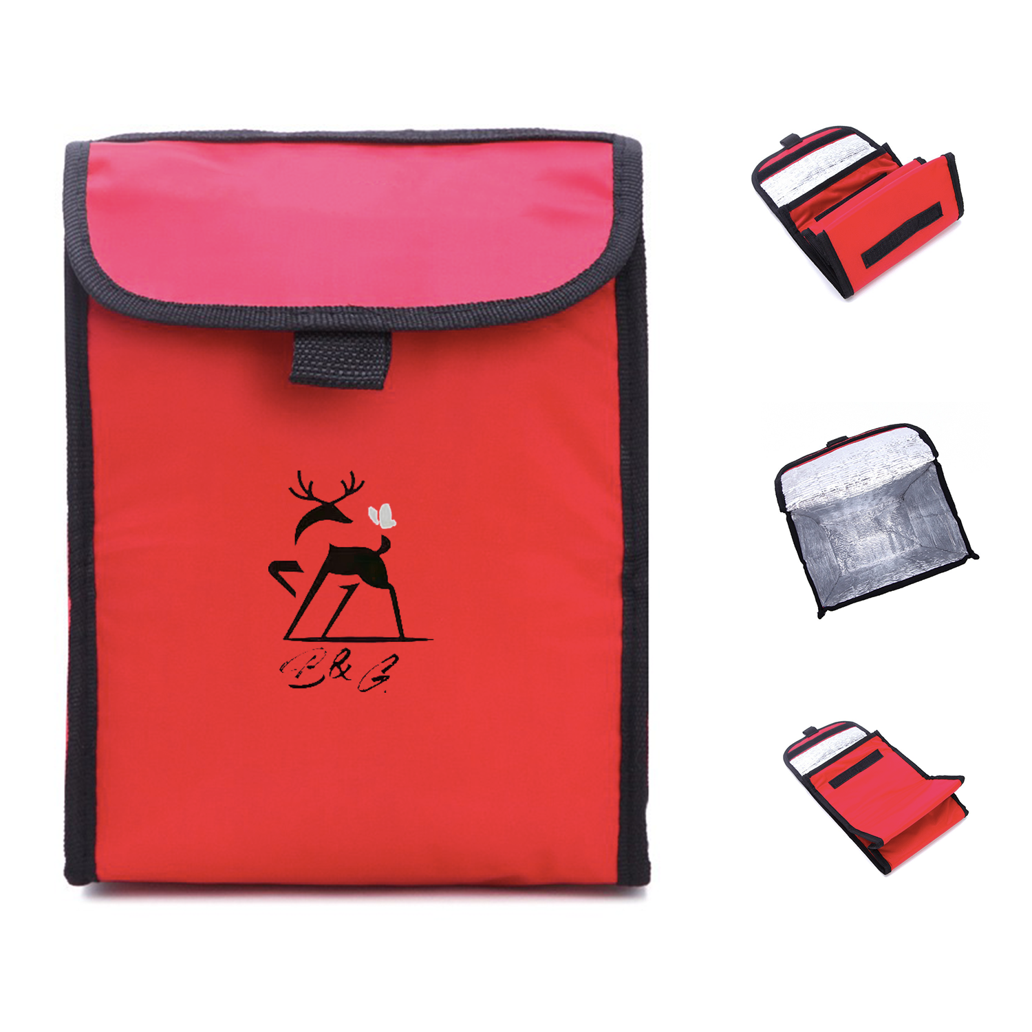 10" x 7.25" Non-Woven Foldable Lunch Tote Cooler 2