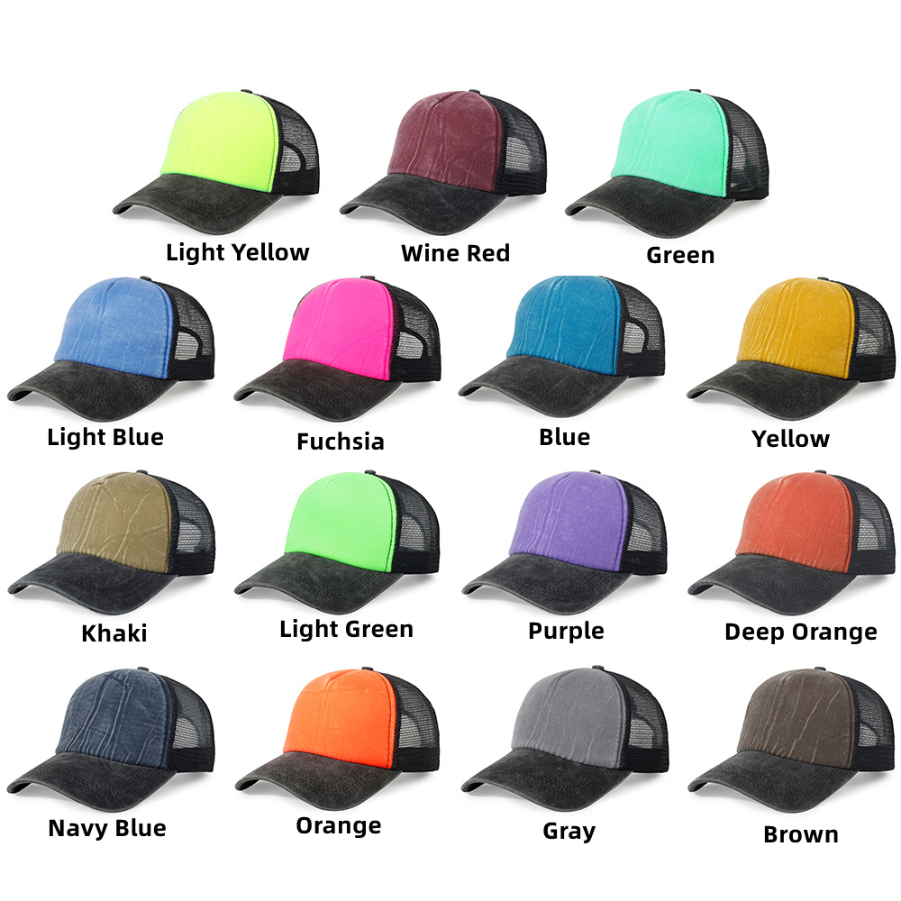 5 Panels Trucker Mesh Back Baseball Cap 2