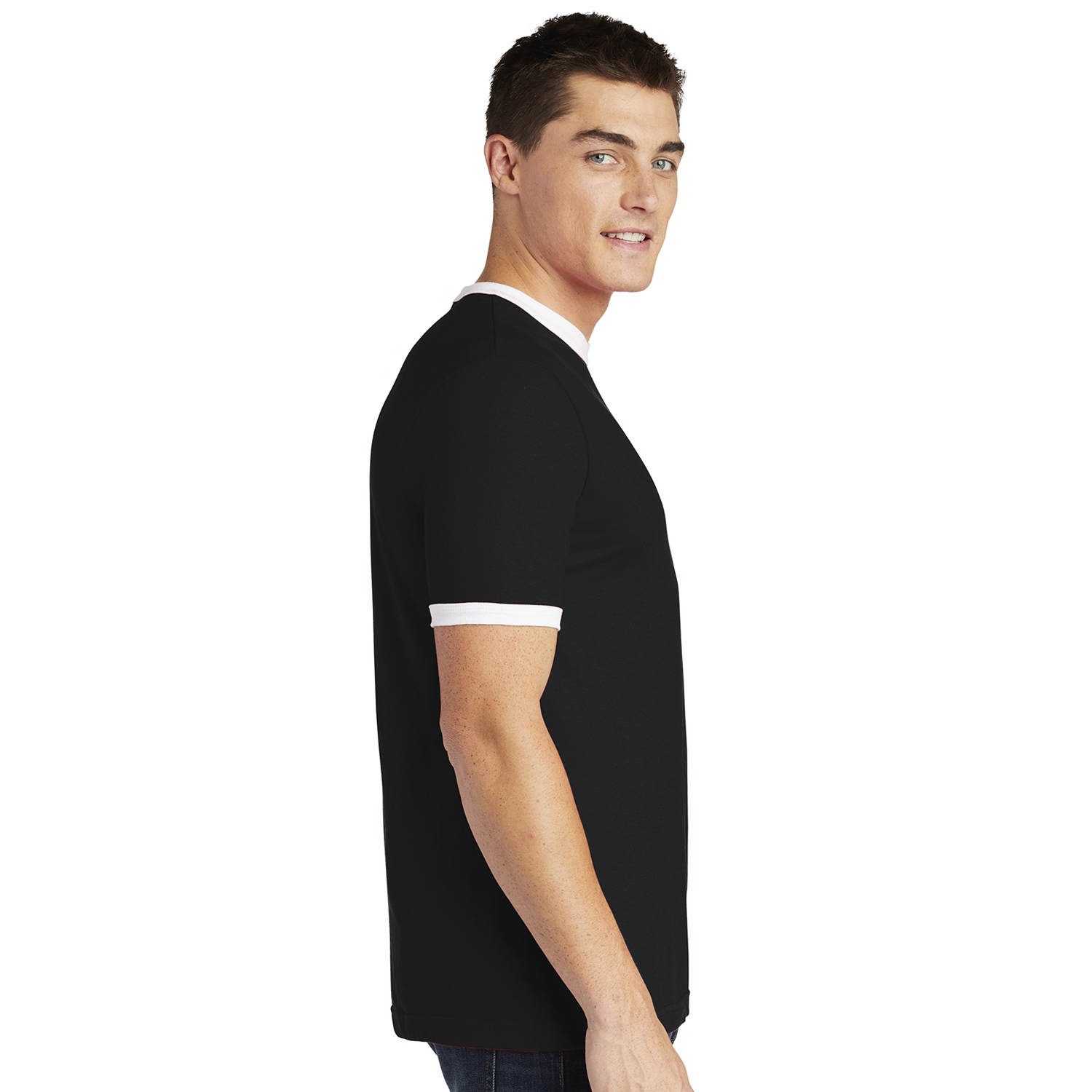 American Apparel ® Fine Jersey Ringer T-Shirt 2