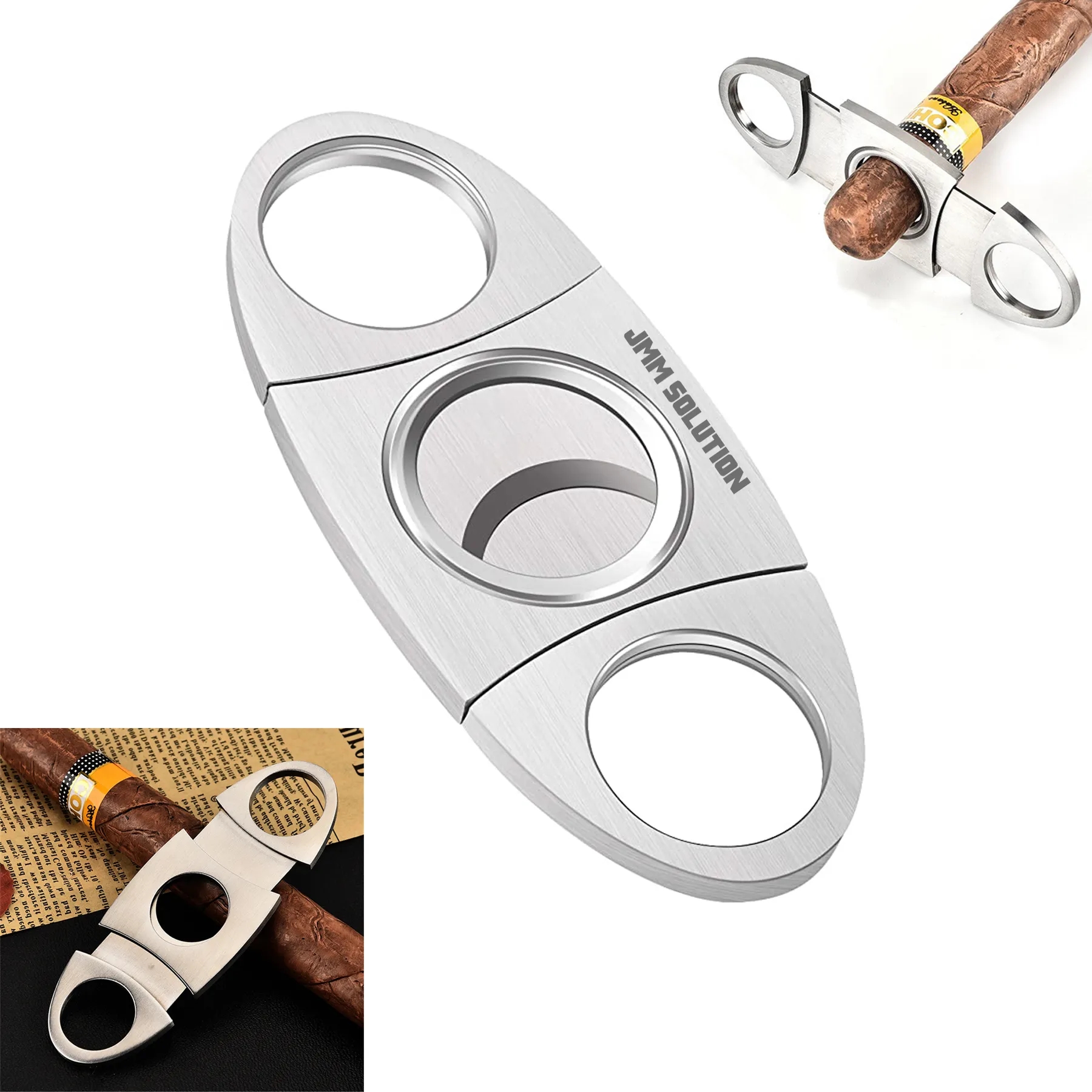 Stainless Steel Double Blade Cigar Cutter 1