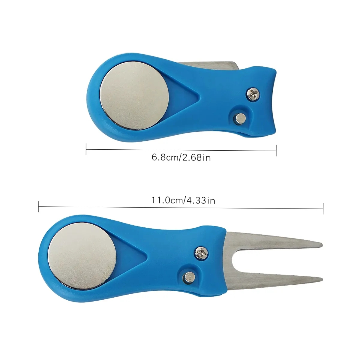 Golf Repair Tool with Pop-up Button & Magnetic Ball Marker 4