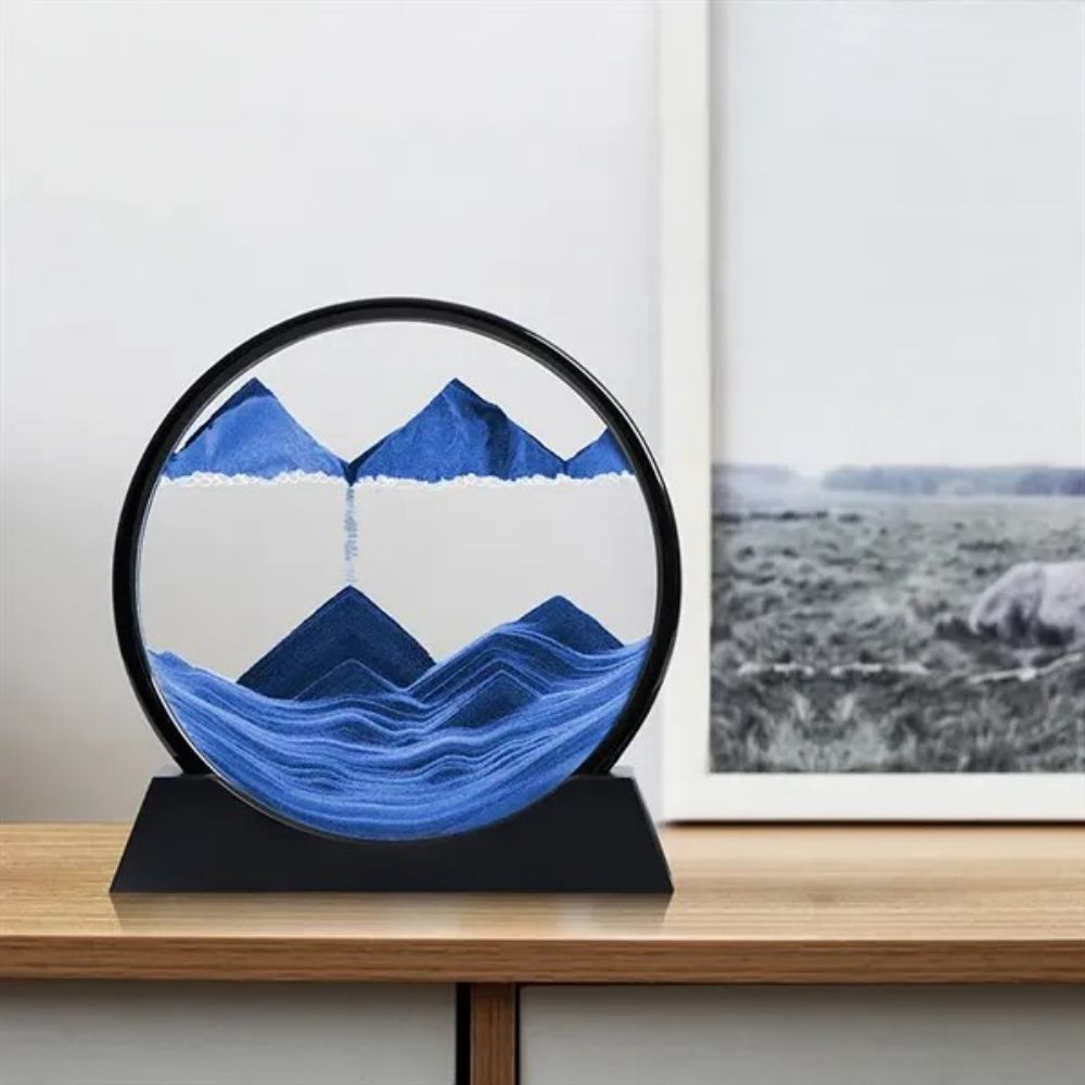Round Glass 3D Sand Artistic Sandscape for Home,Office 4