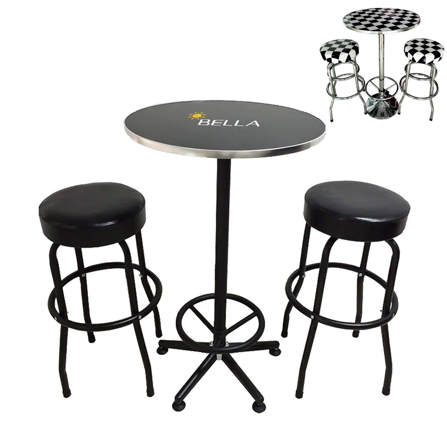 Bar Table and Chairs Set for 2 2