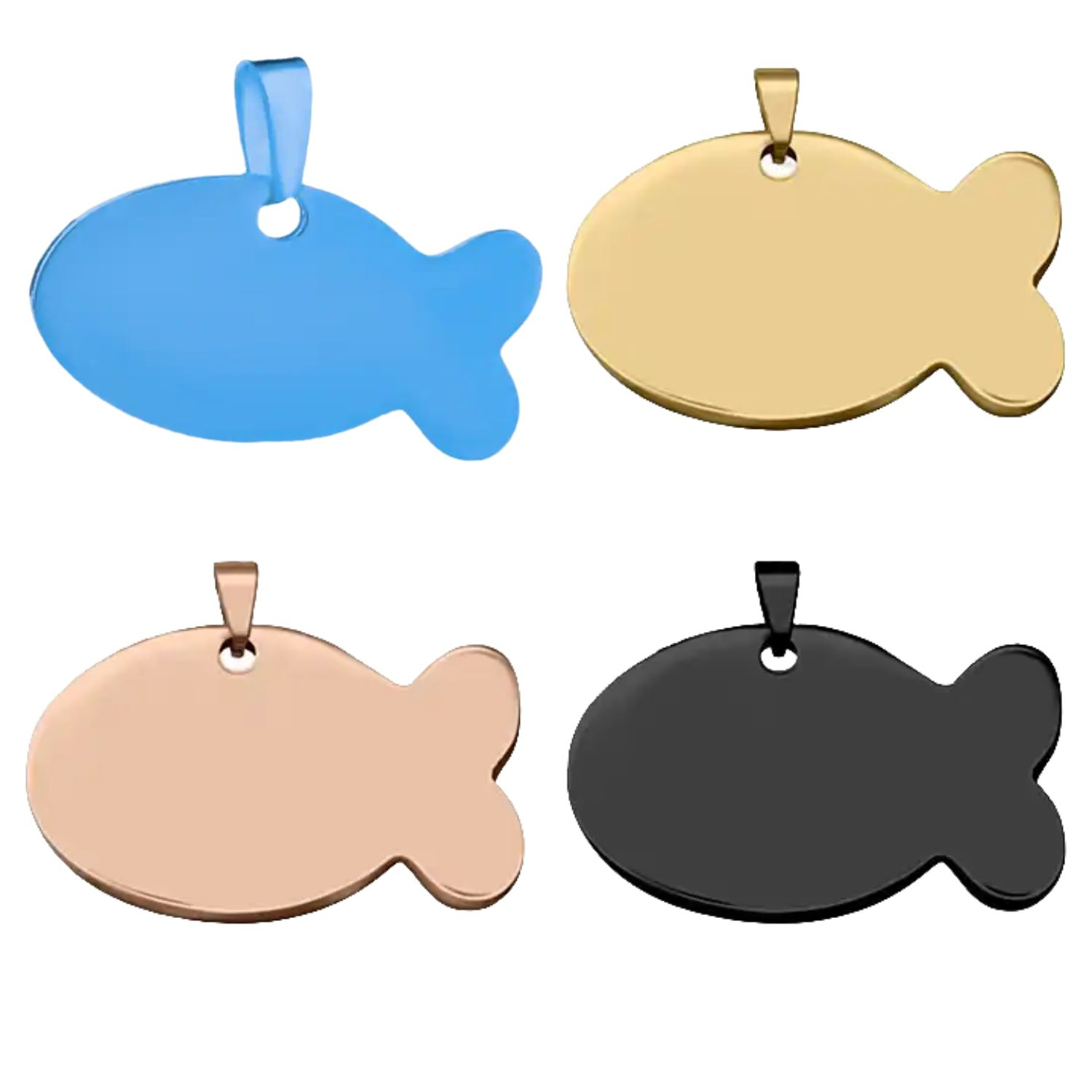Fish Shaped Stainless Steel Pet Tag 2