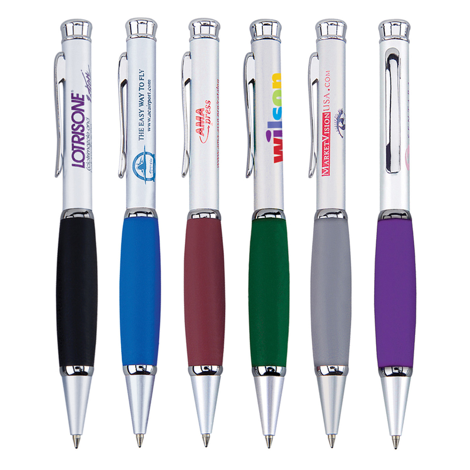 Trendsetter IV Silver Ballpoint Pen - Solid Colors