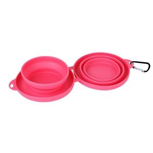 Foldable Stretchable Dual Pet Bowl Food Tray 10